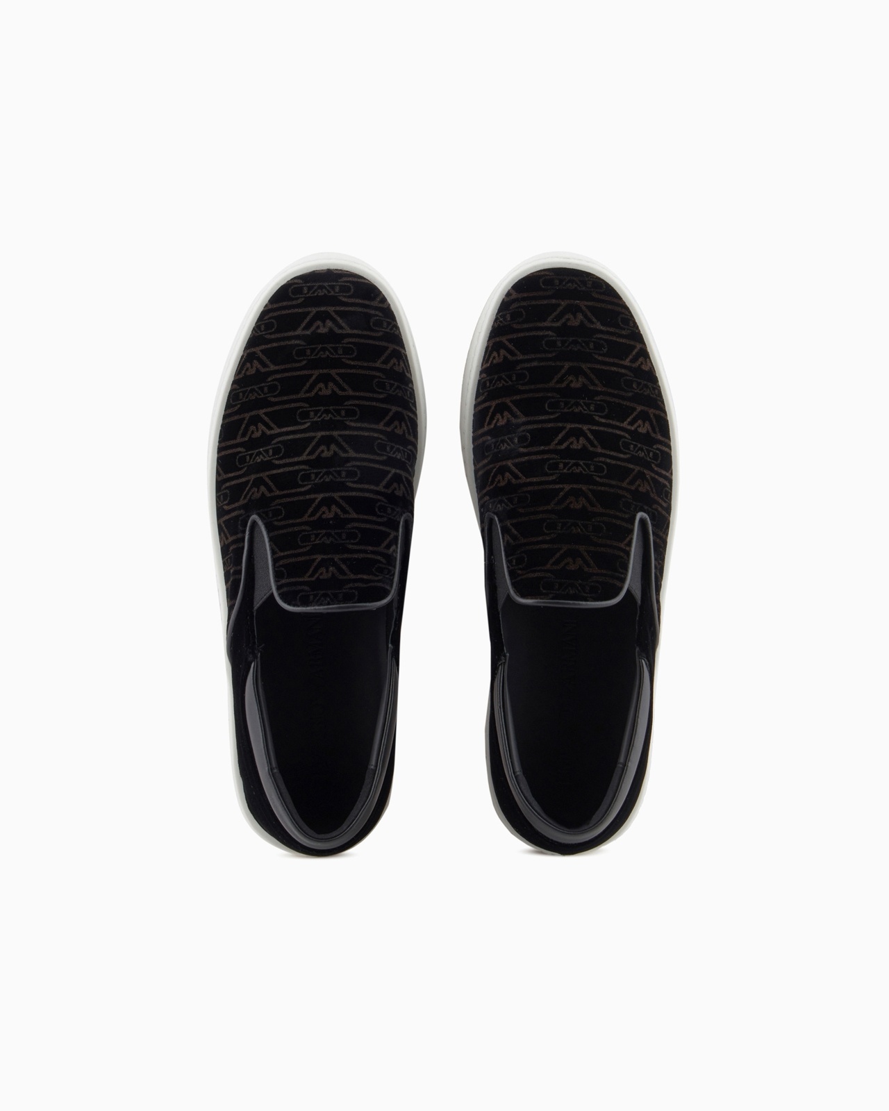 MONOGRAM VELVET SLIP-ONS - 3