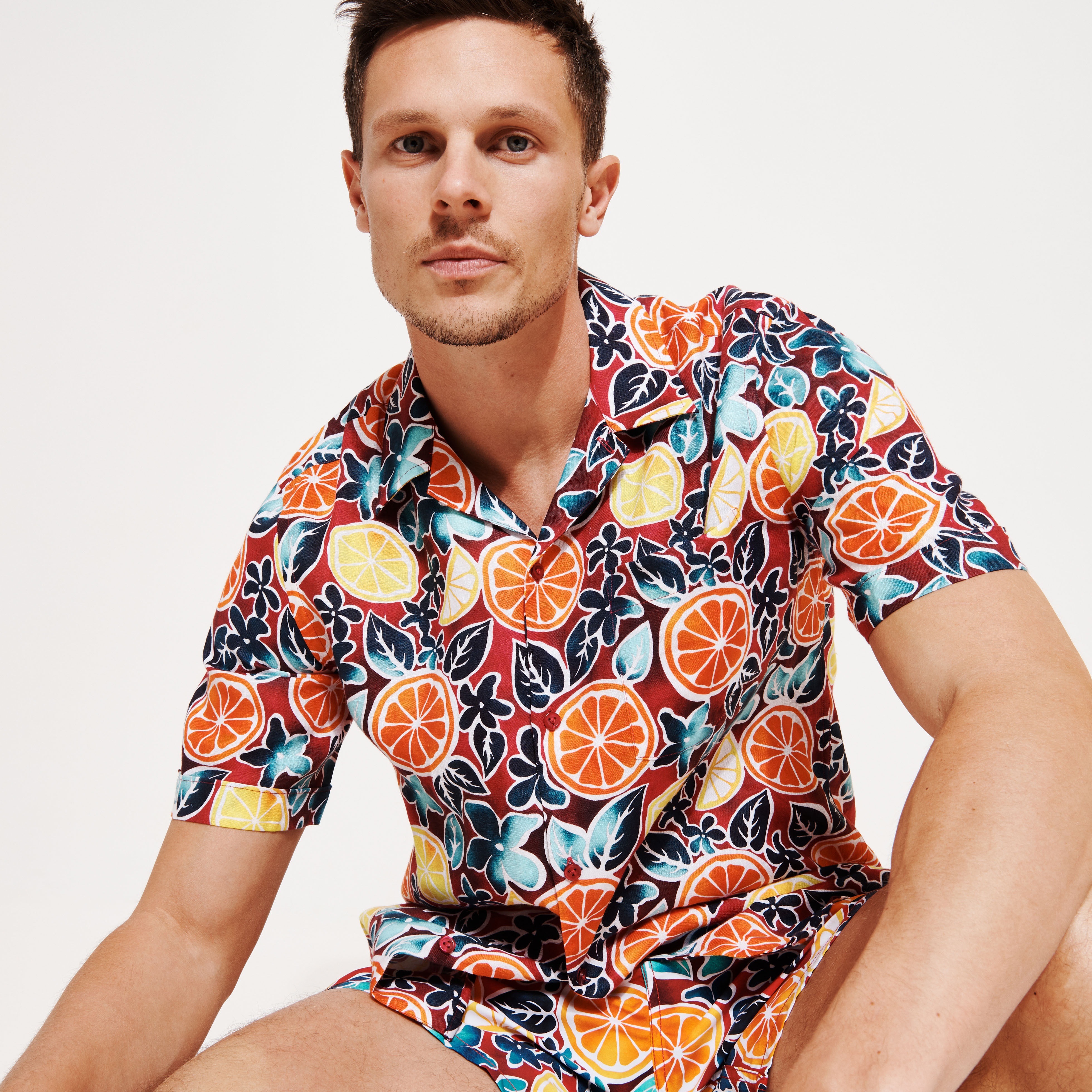 Men Swim Trunks Presse Citron - 8