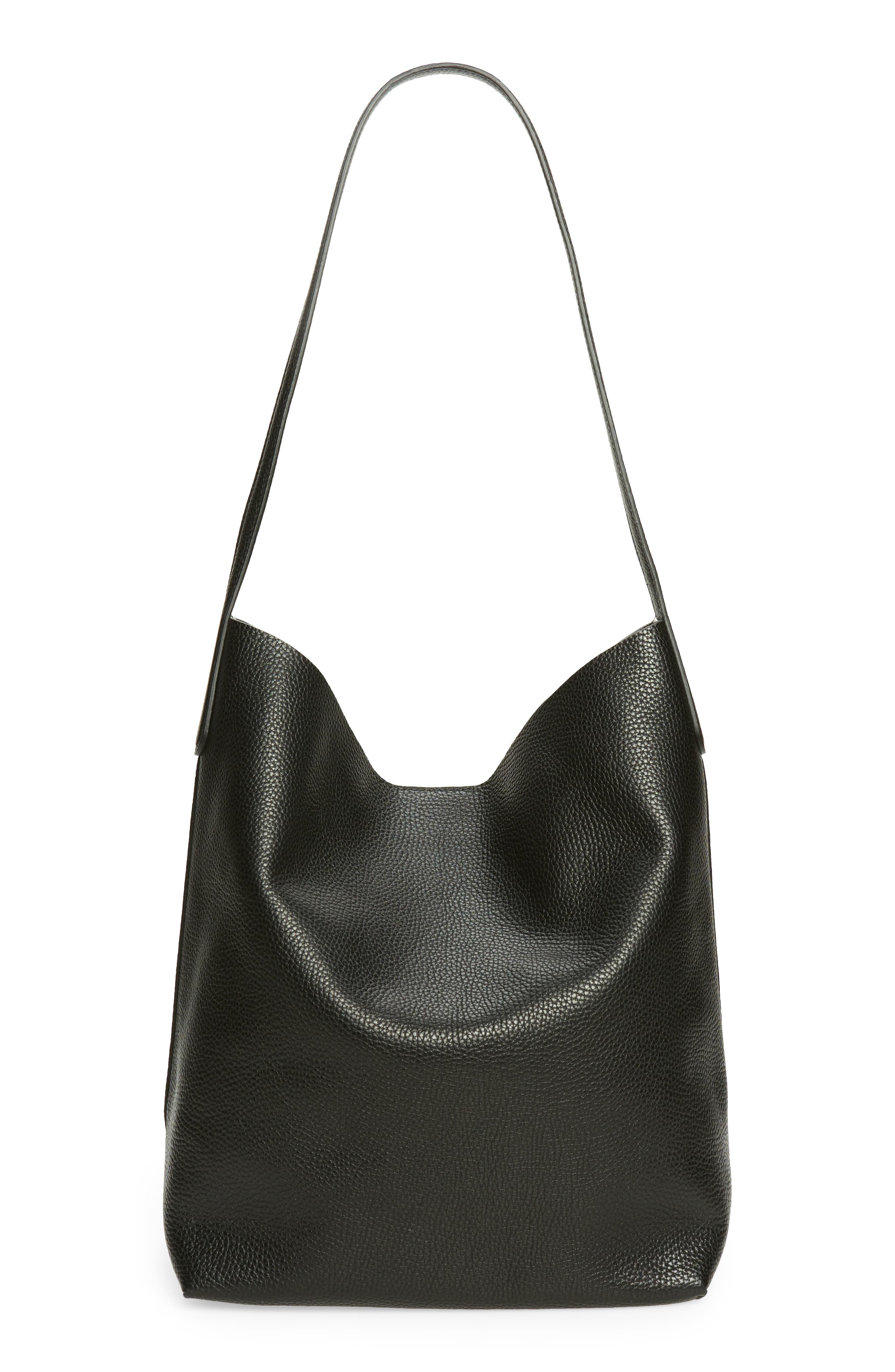 Mansur Gavriel Everyday Cabas Leather Hobo Bag in Black at Nordstrom - 3