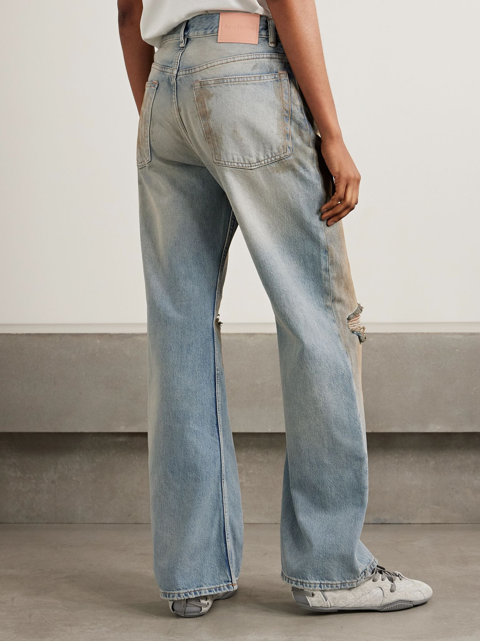 2021 distressed organic jeans Blue - 4