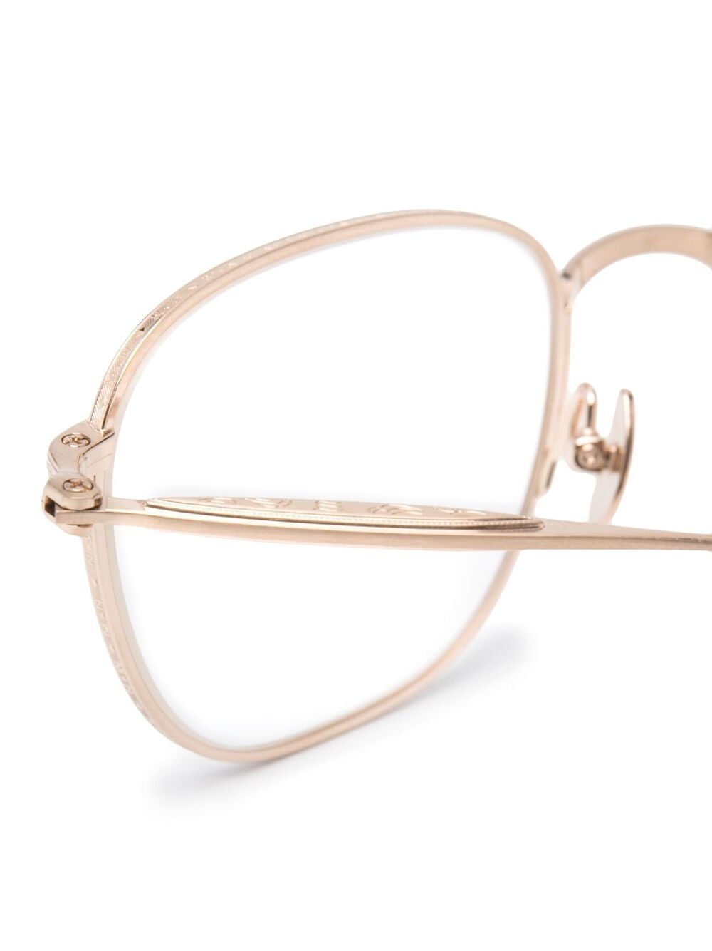 metallic oval-frame glasses - 3