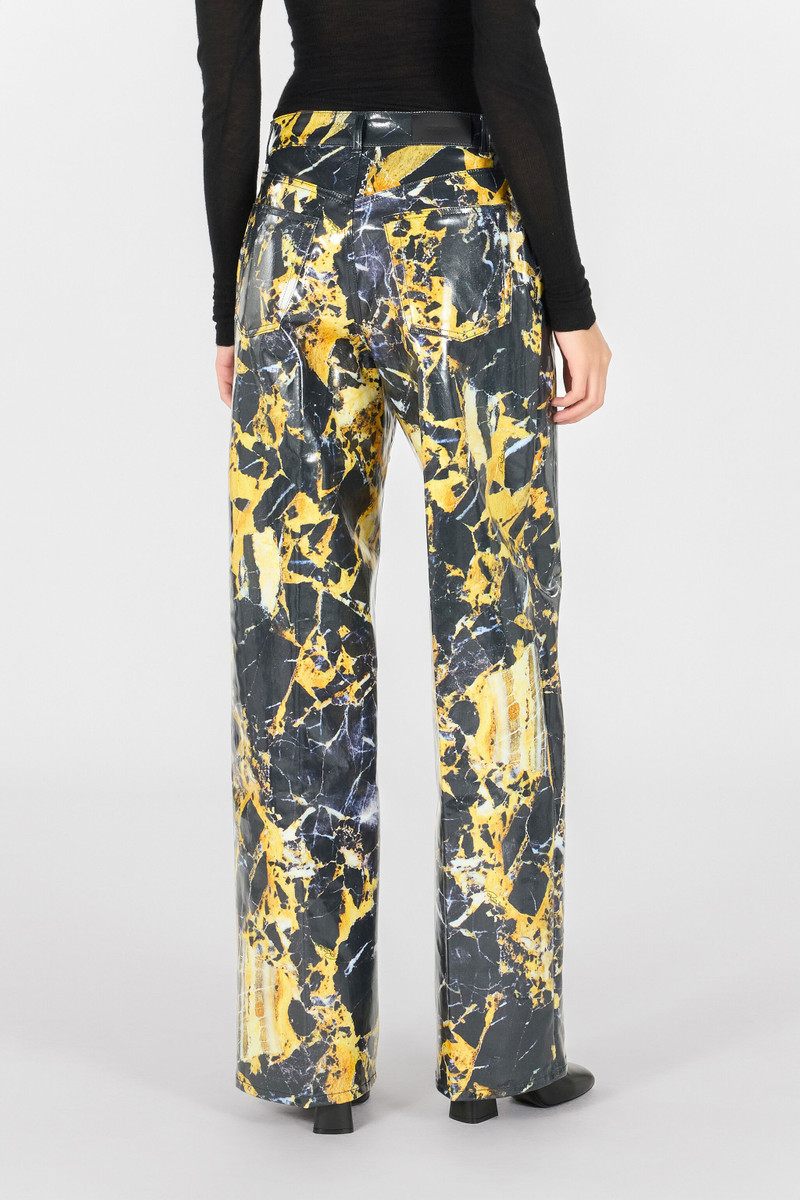 Loose trousers with Marble print 4