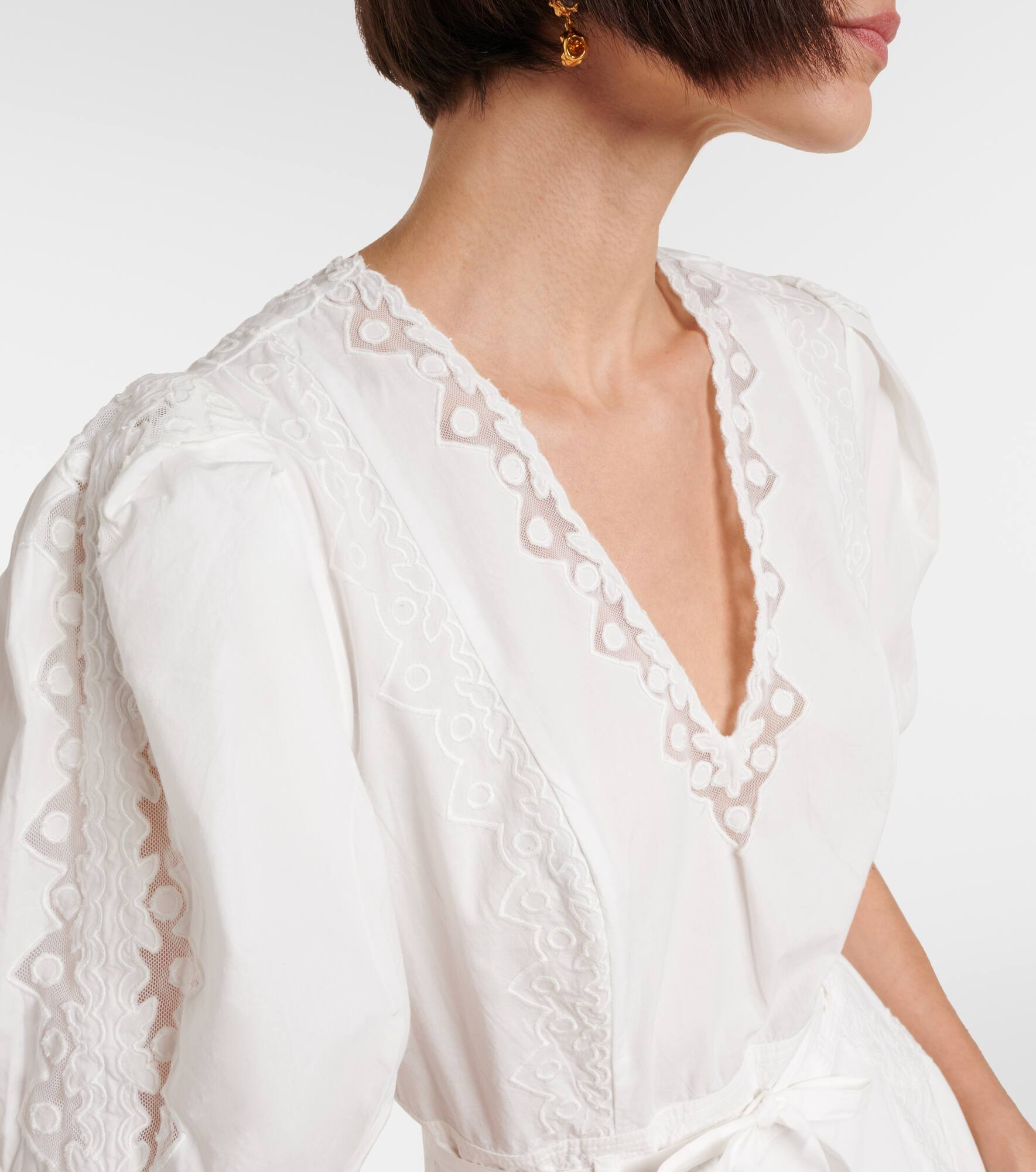 Camila embroidered cotton minidress - 4