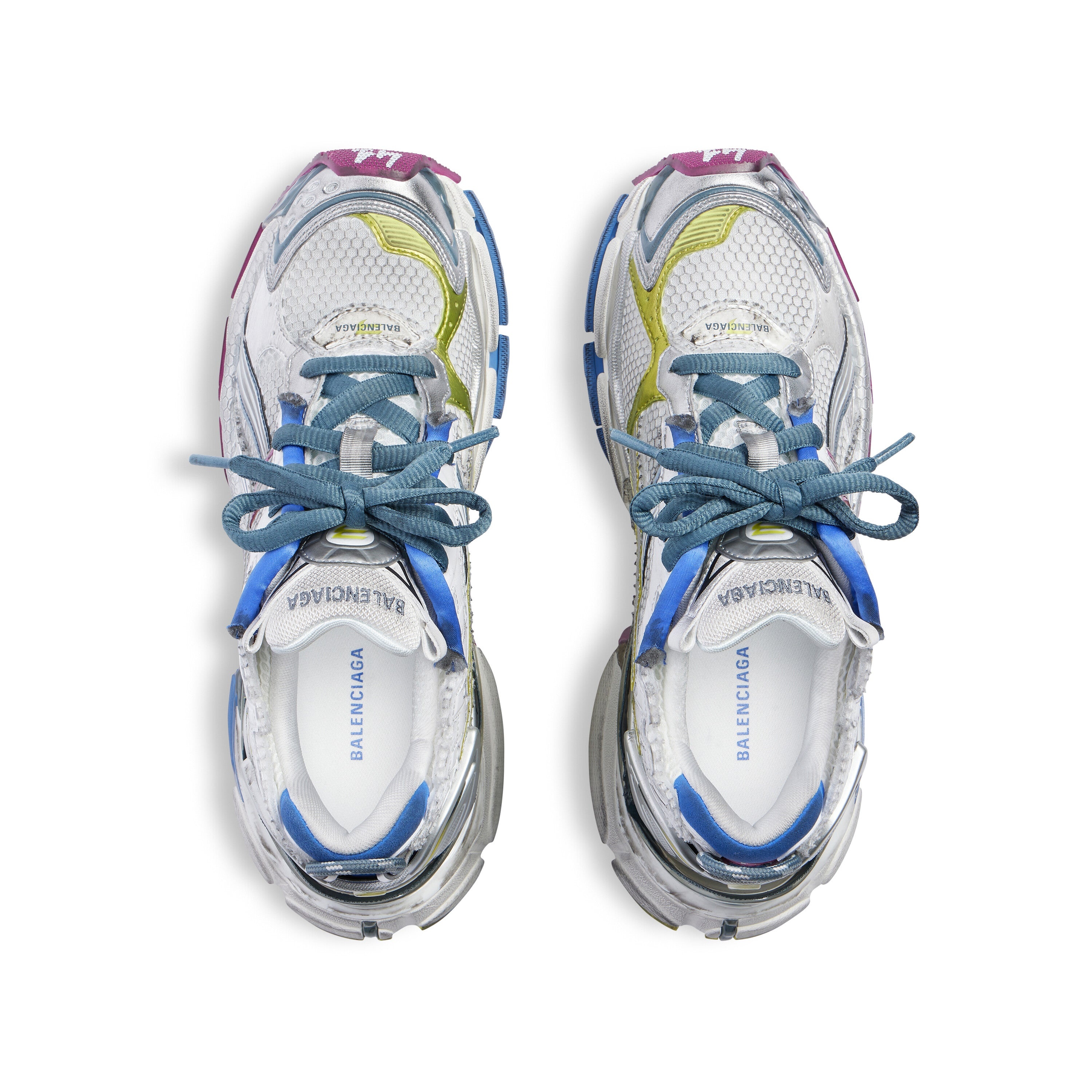 (WMNS) Balenciaga Runner Sneaker 'White Blue Purple' 772767W3RMU9547 - 4
