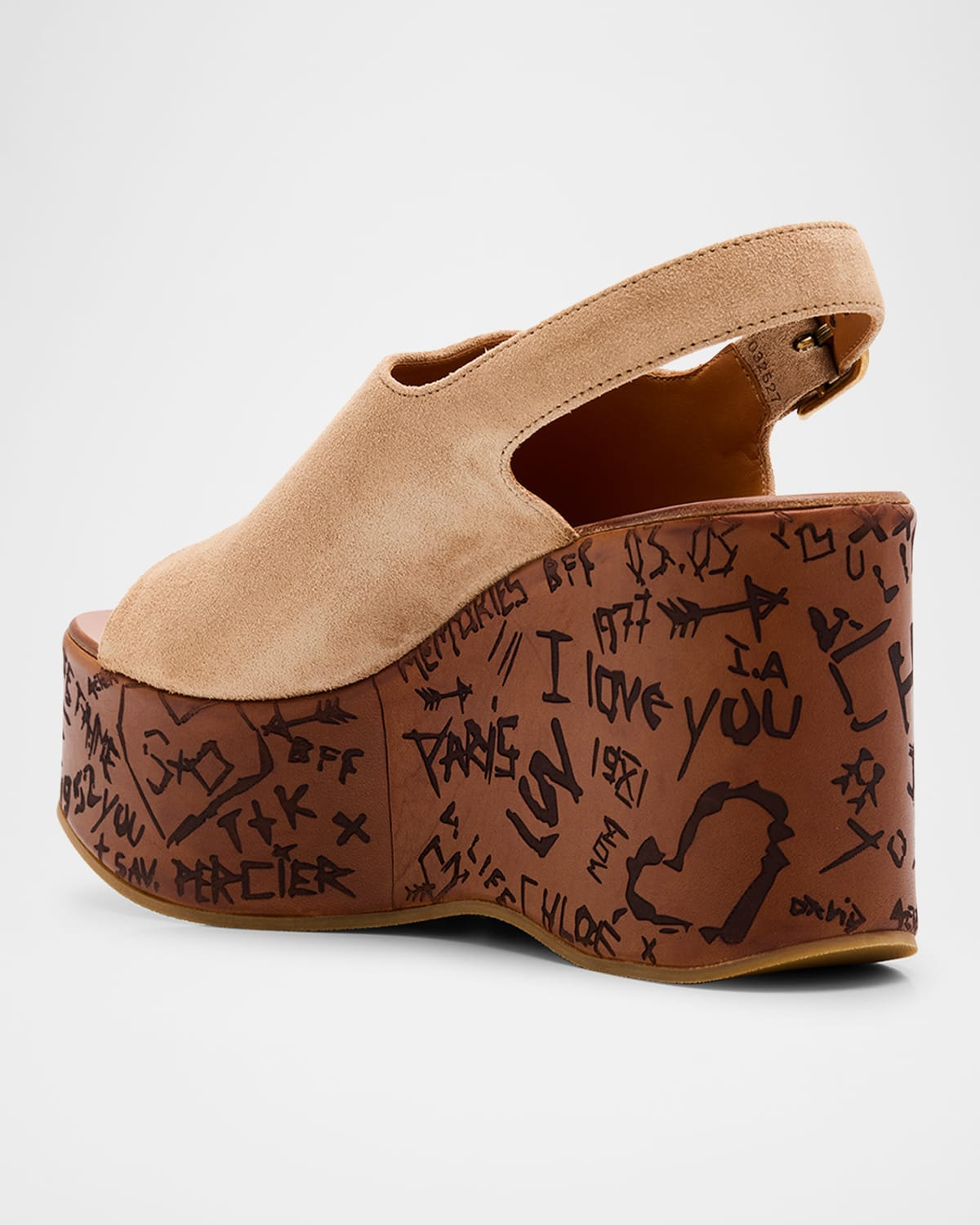Maxime Platform Wedge Suede Sandals - 4