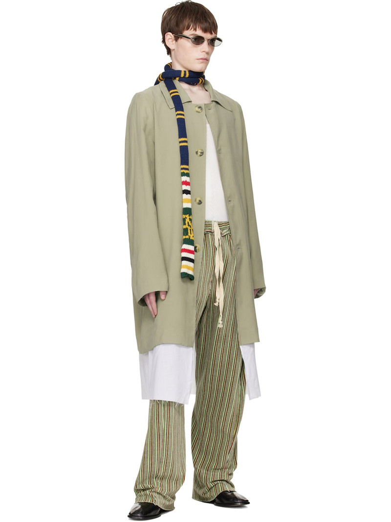 EDWARD CUMING Green Twisted Track Pants outlook