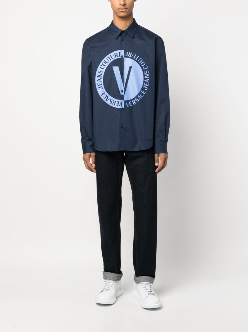 VERSACE JEANS COUTURE logo-print cotton shirt outlook