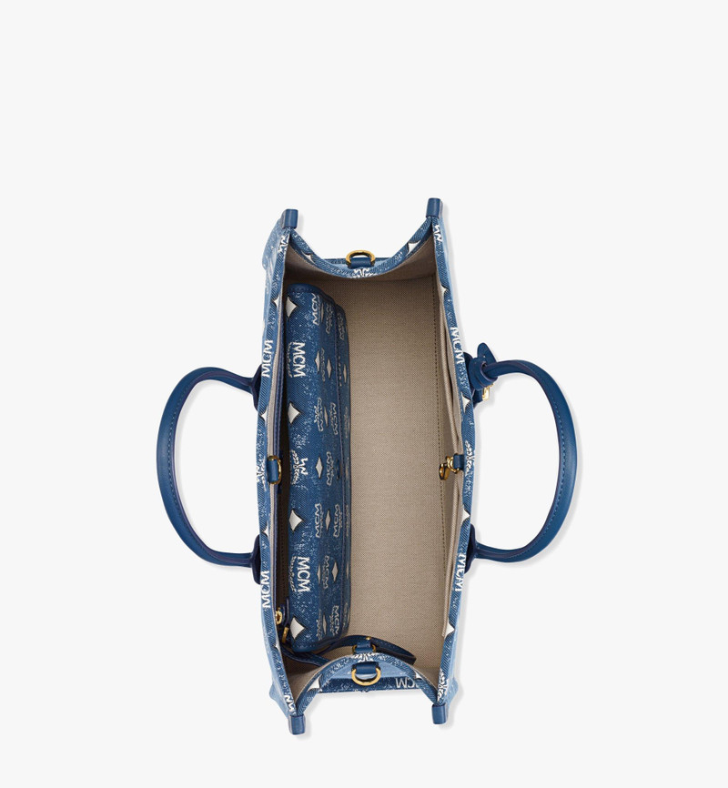 München Tote in Vintage Denim Jacquard 4