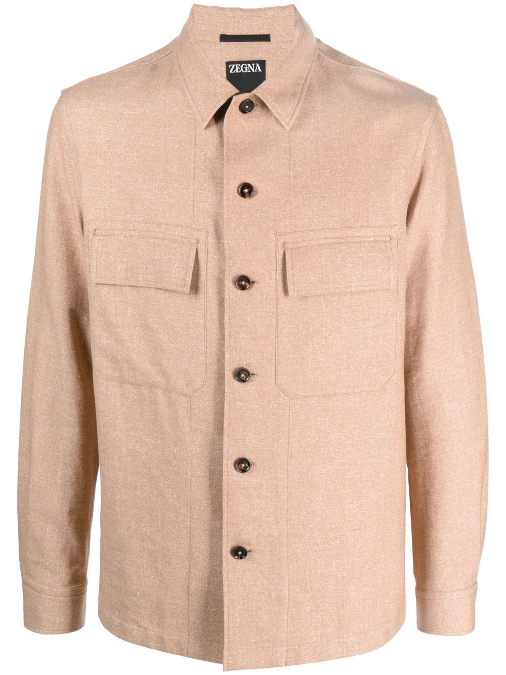 long-sleeve cashmere jacket - 1