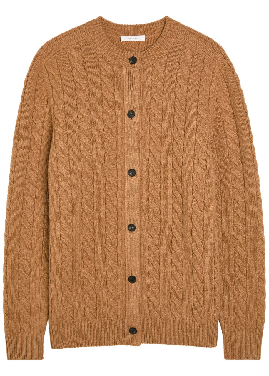 The Row Loneke Cable-knit Wool Cardigan - 1