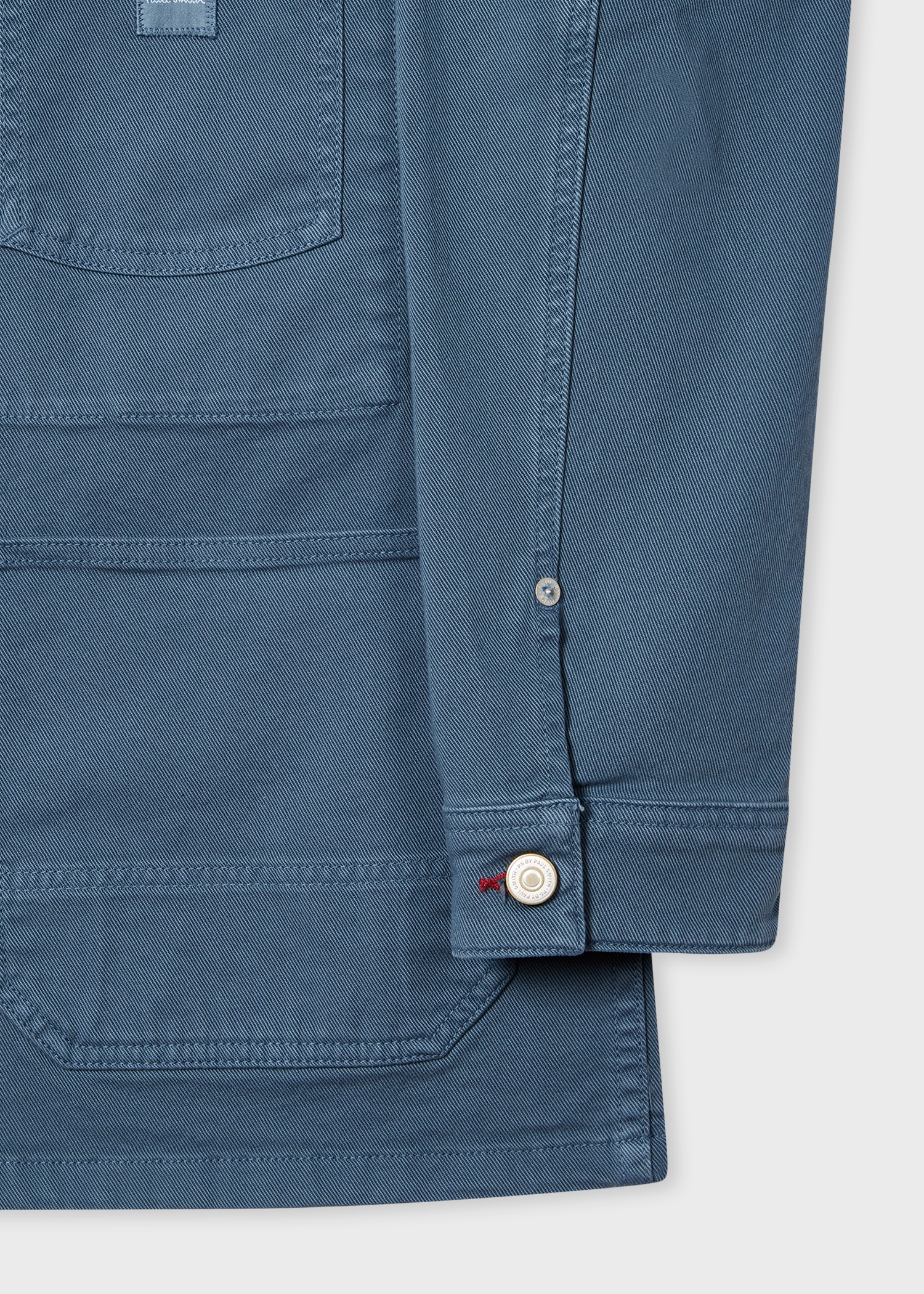 Mid Blue Stretch Cotton-Twill Chore Jacket - 3