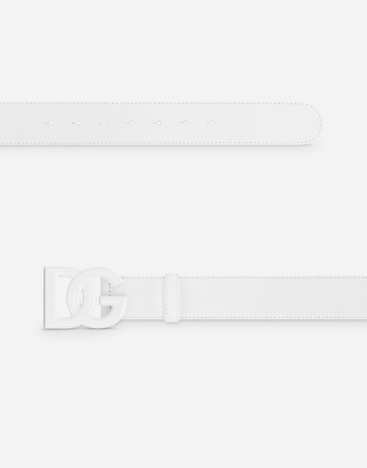 Leather DG logo belt - 2