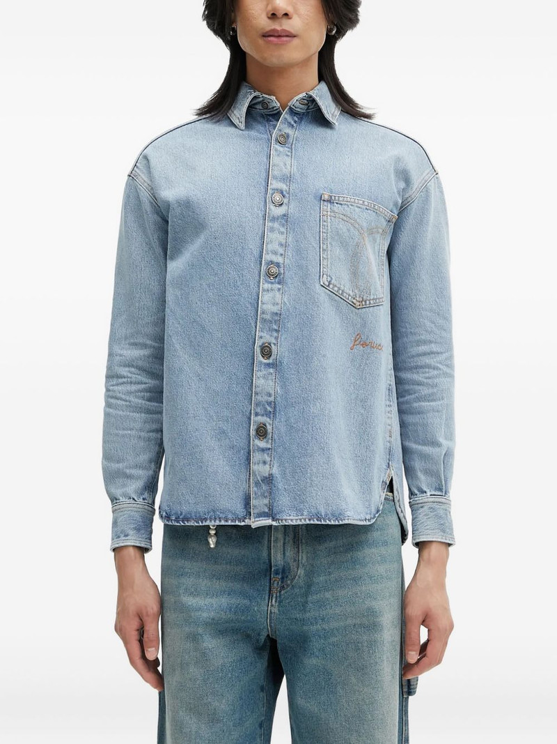 open-back denim shirt 1