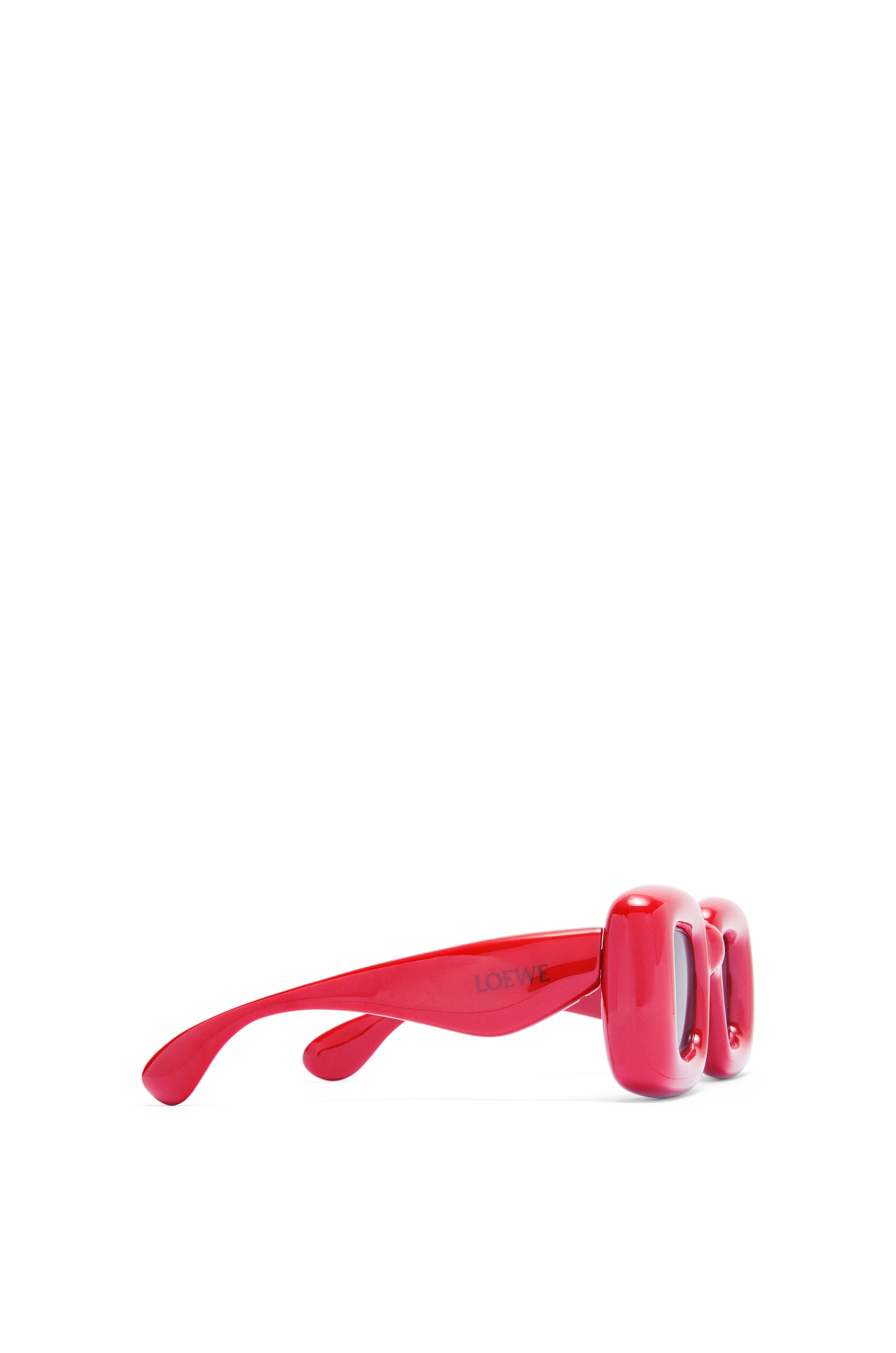 Inflated rectangular sunglasses in acetate - 4