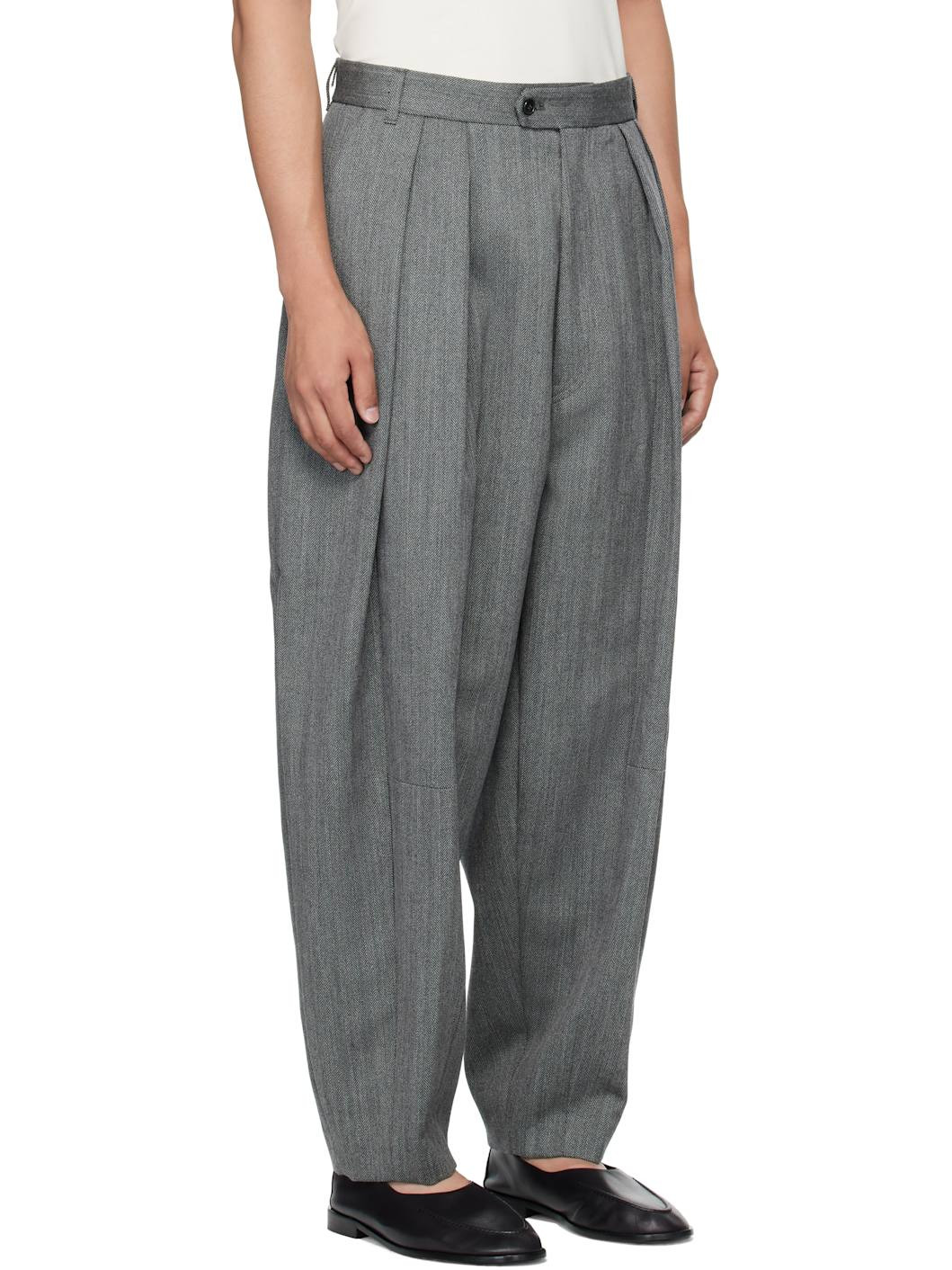 Gray Wool Trousers - 2