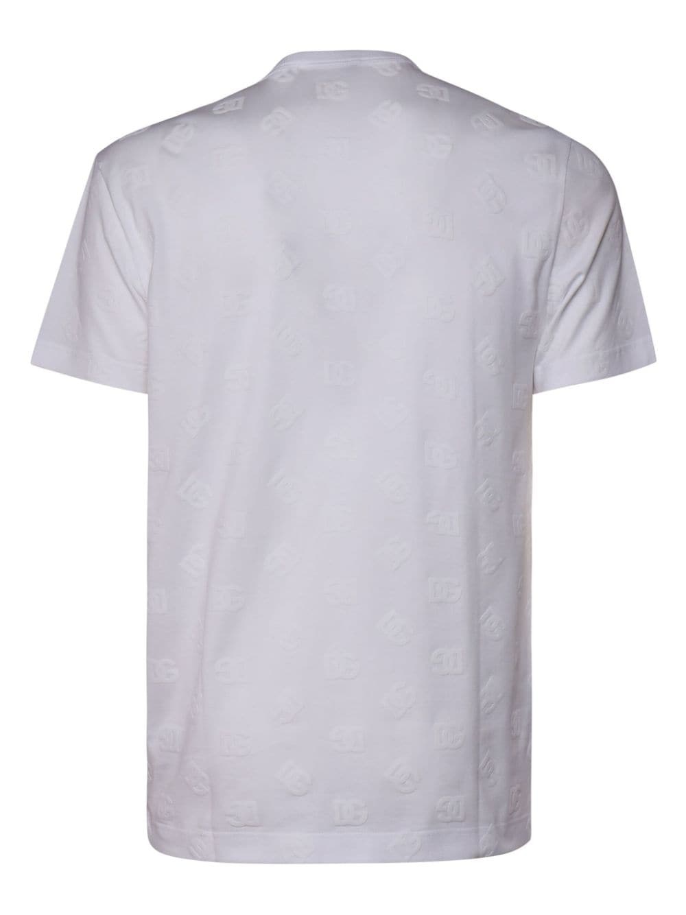 logo-flocked cotton T-shirt - 2