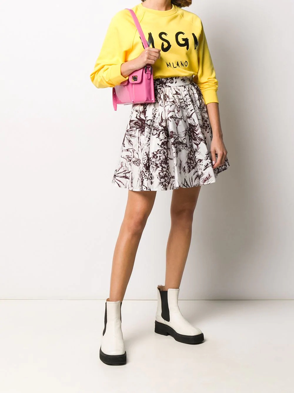 high-waist printed skirt - 2