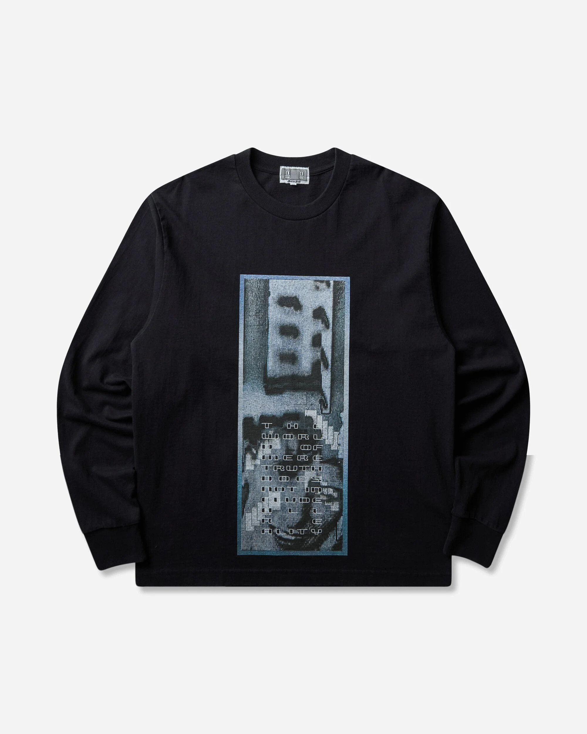 Men's Washed AS Mere Reality Longsleeve T-Shirt Black - 1