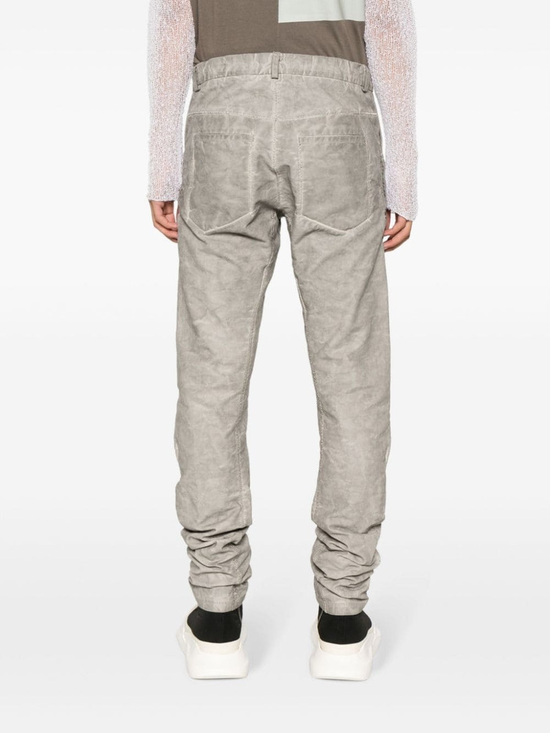 logo-plaque crease-effect tapered trousers 4