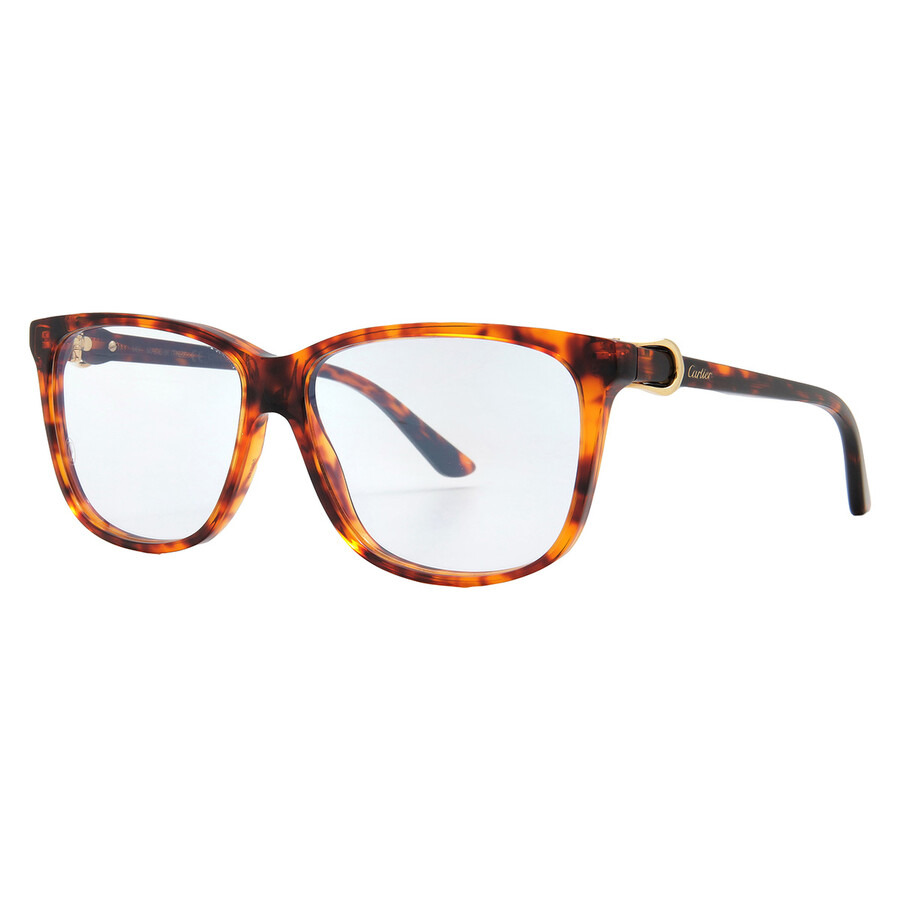 Cartier Demo Square Ladies Eyeglasses CT0351O 002 56 - 2
