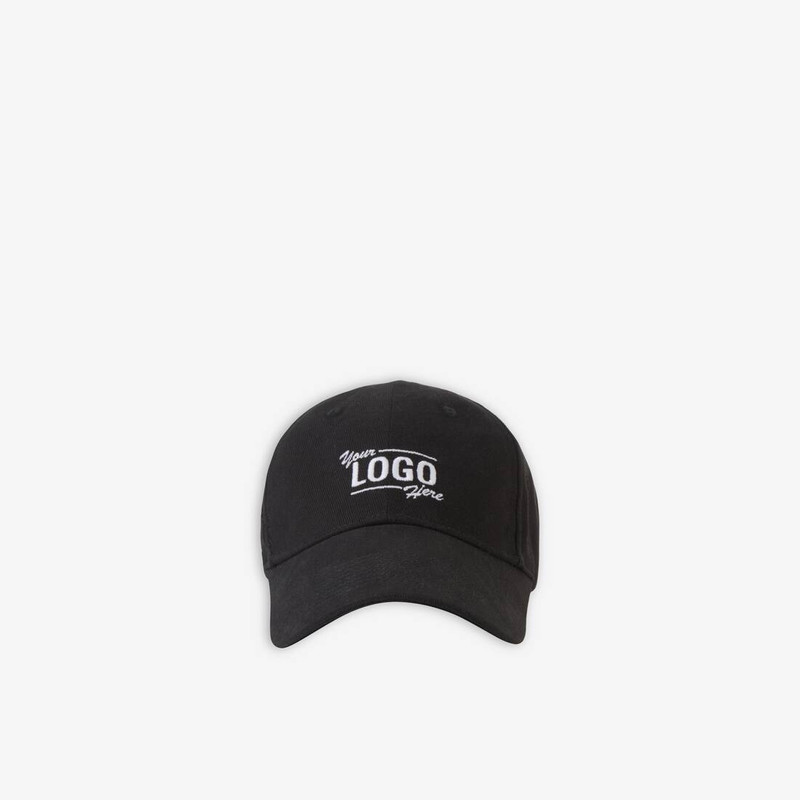 Your Logo Here Cap in Black/white 1