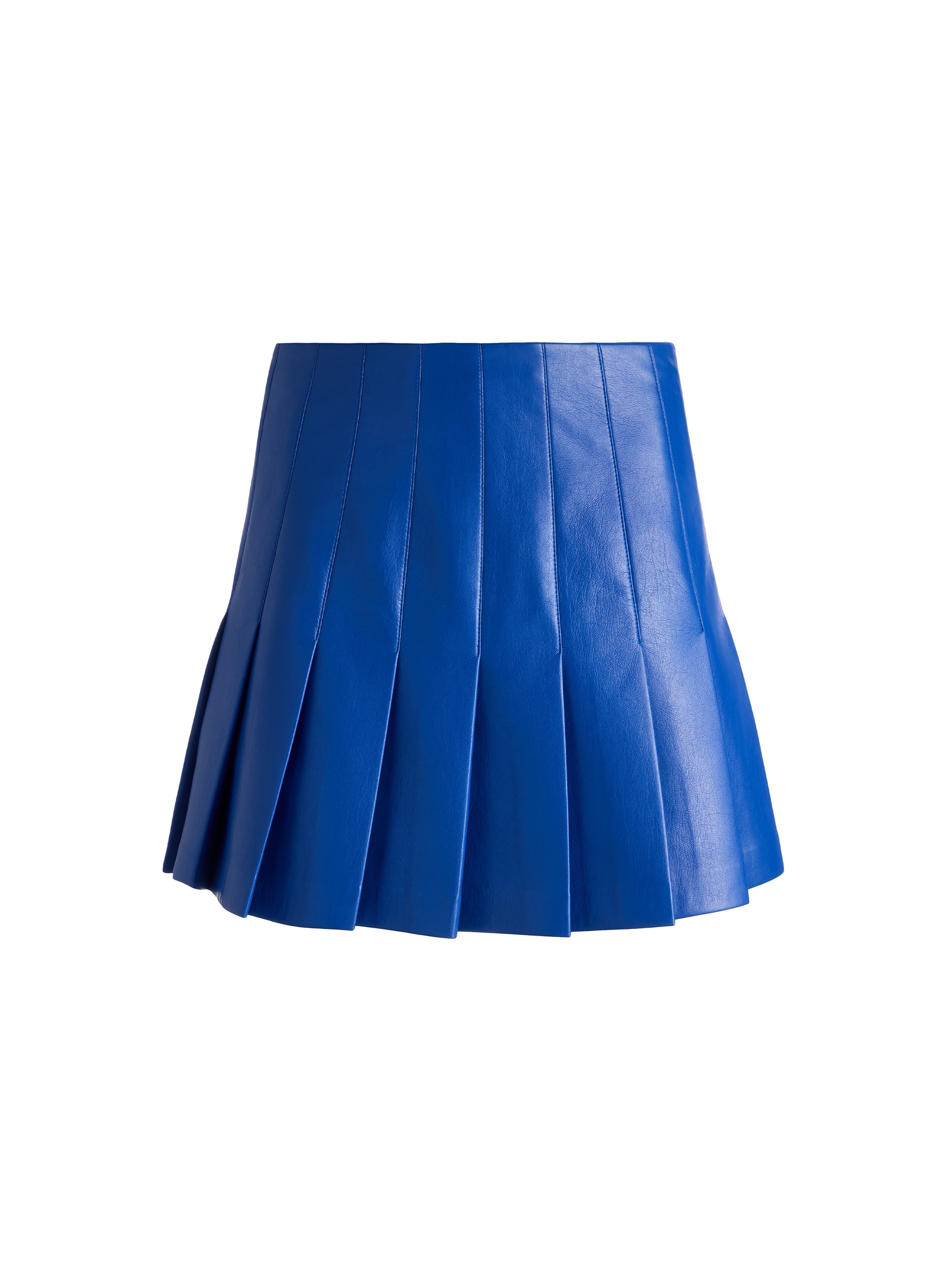 CARTER PLEATED VEGAN LEATHER MINI SKIRT - 7
