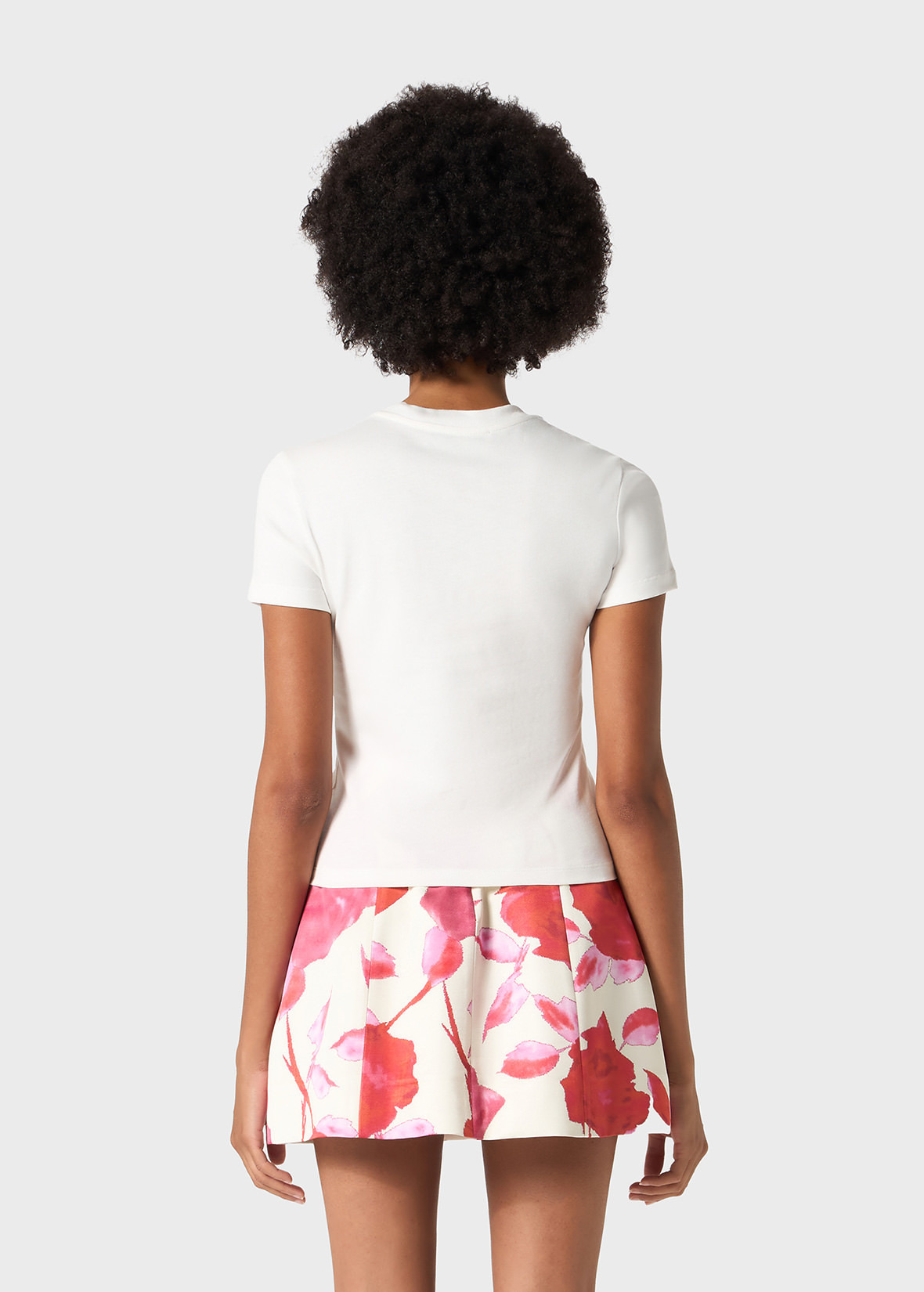 T-SHIRT WITH BLUMARINE RHINESTONE EMBROIDERY - 4
