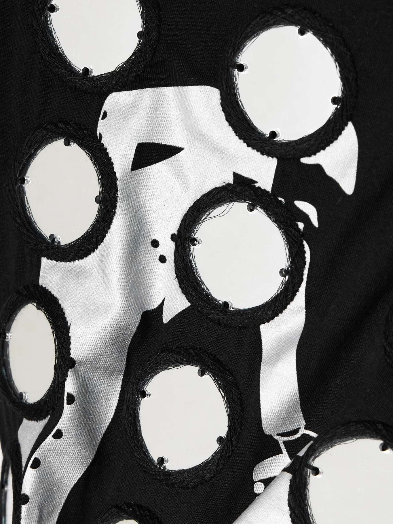 Embellished printed cotton-jersey T-shirt Black - 4