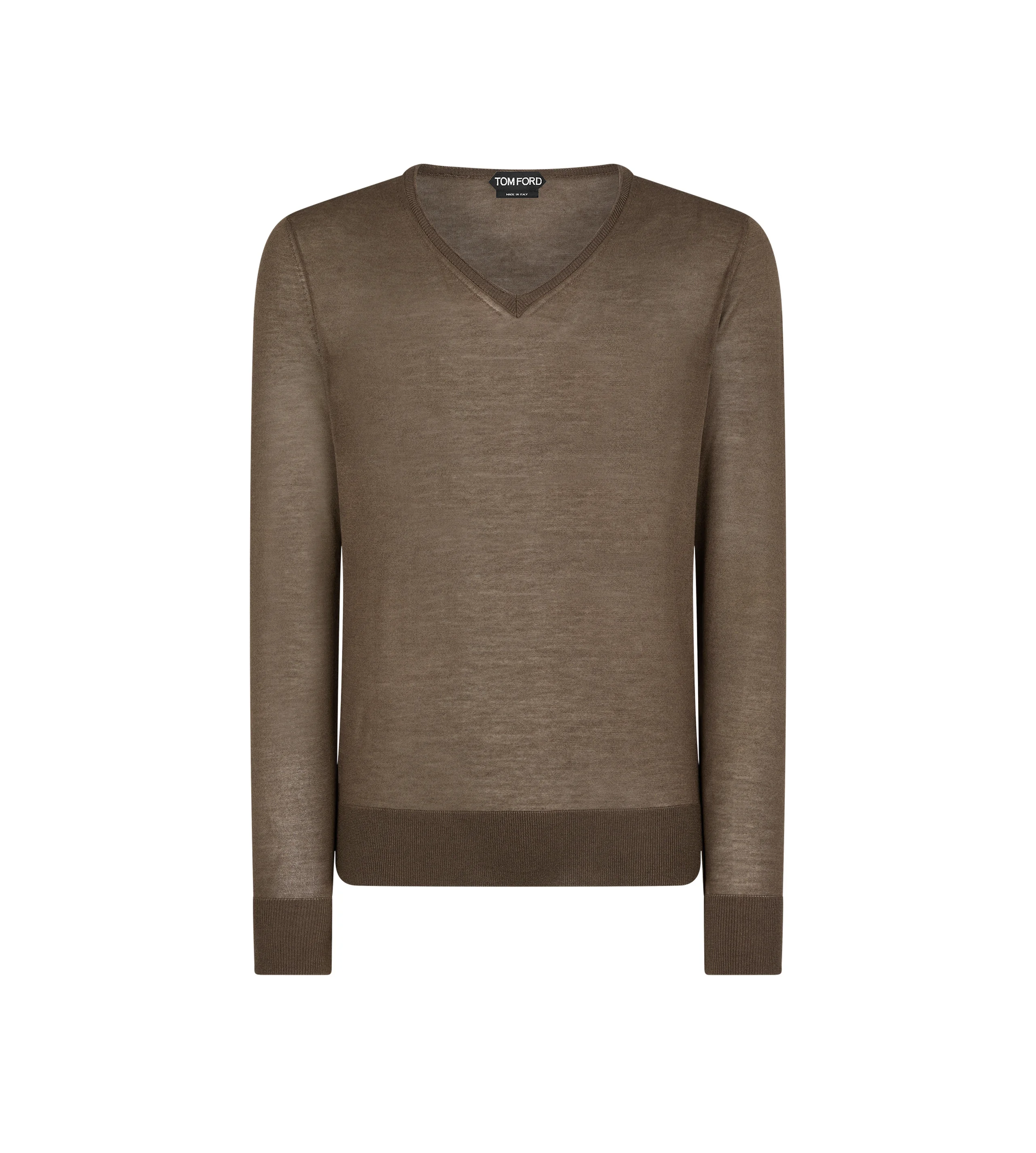 SILK CASHMERE V NECK SWEATER - 1