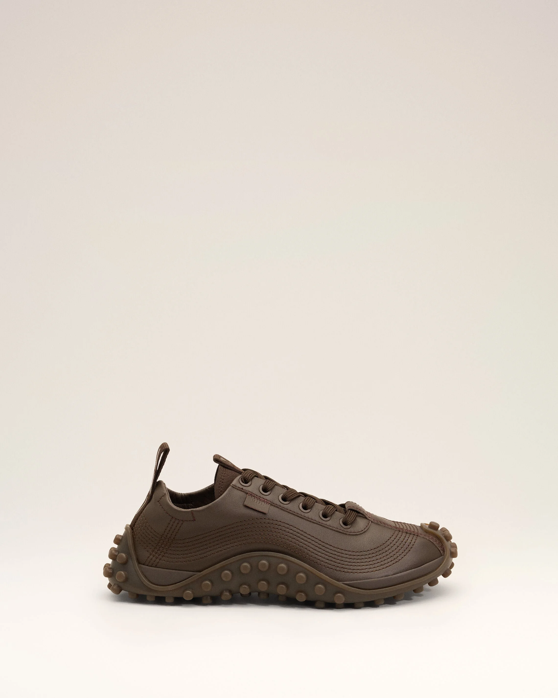 BROWN COW LEATHER MIRAGE SNEAKERS - 1