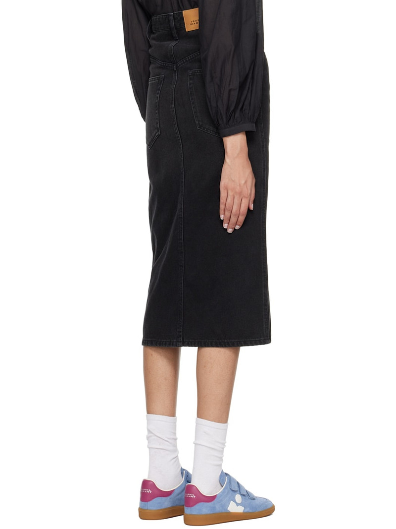 Black Vandy Denim Midi Skirt 3