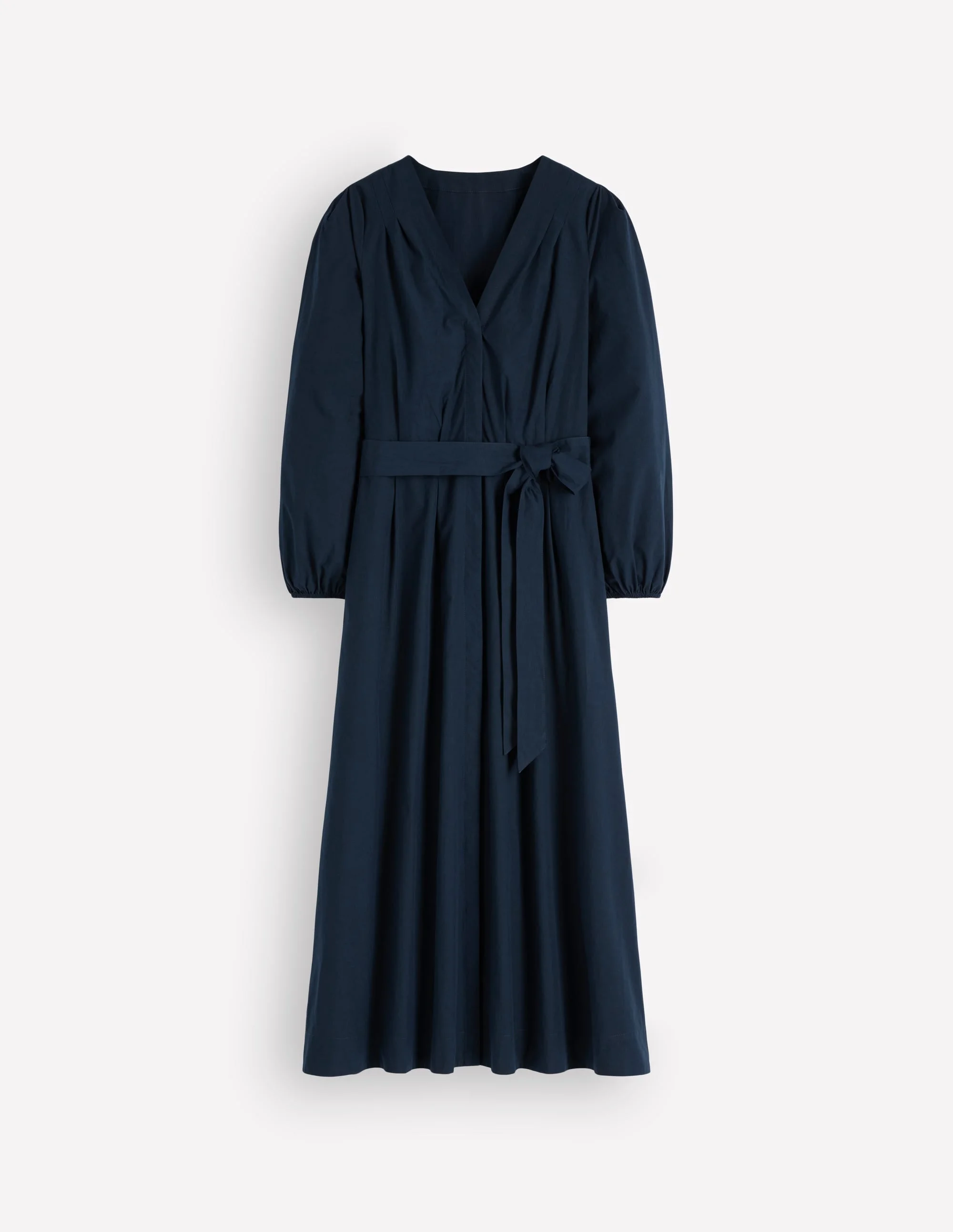 Nicola Cotton Midi Dress-Navy - 1