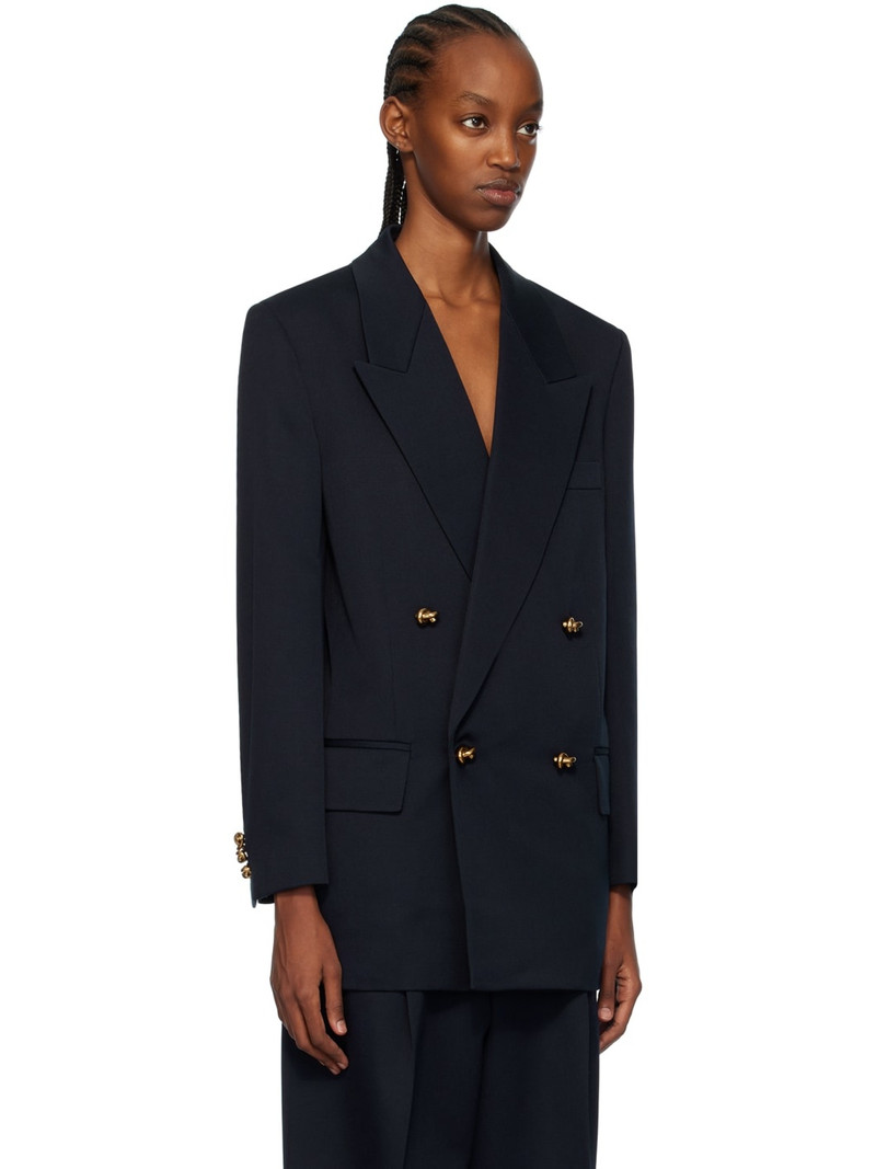Bottega Veneta Navy Knot Blazer outlook