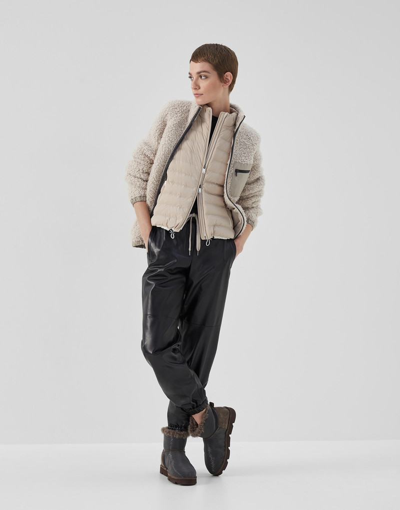 Lux nappa leather track trousers 4