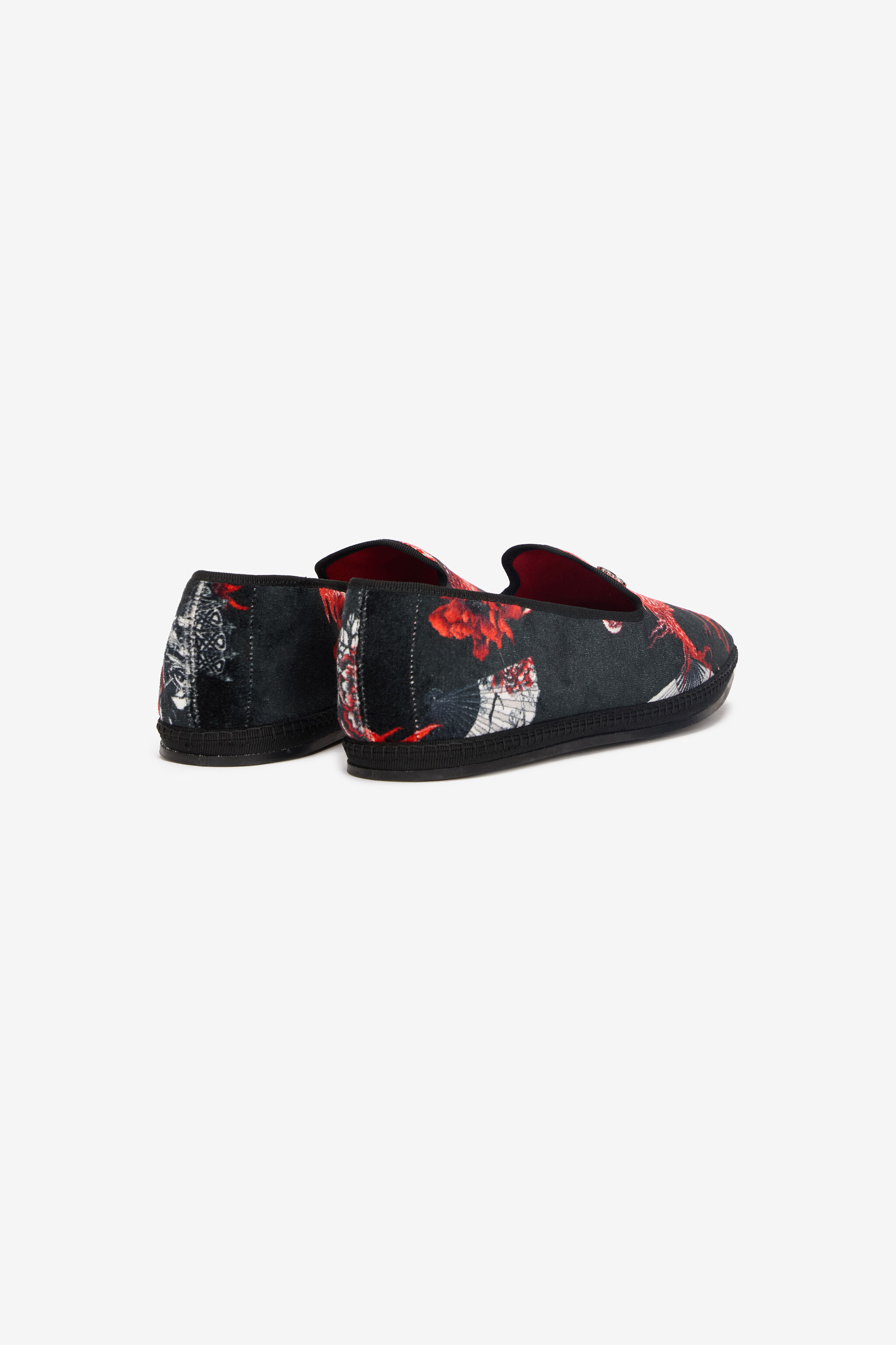 Embroidered Velvet Loafers - 3