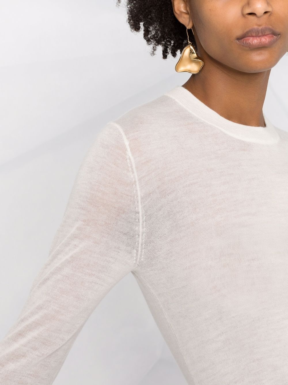 round-neck knitted top - 5