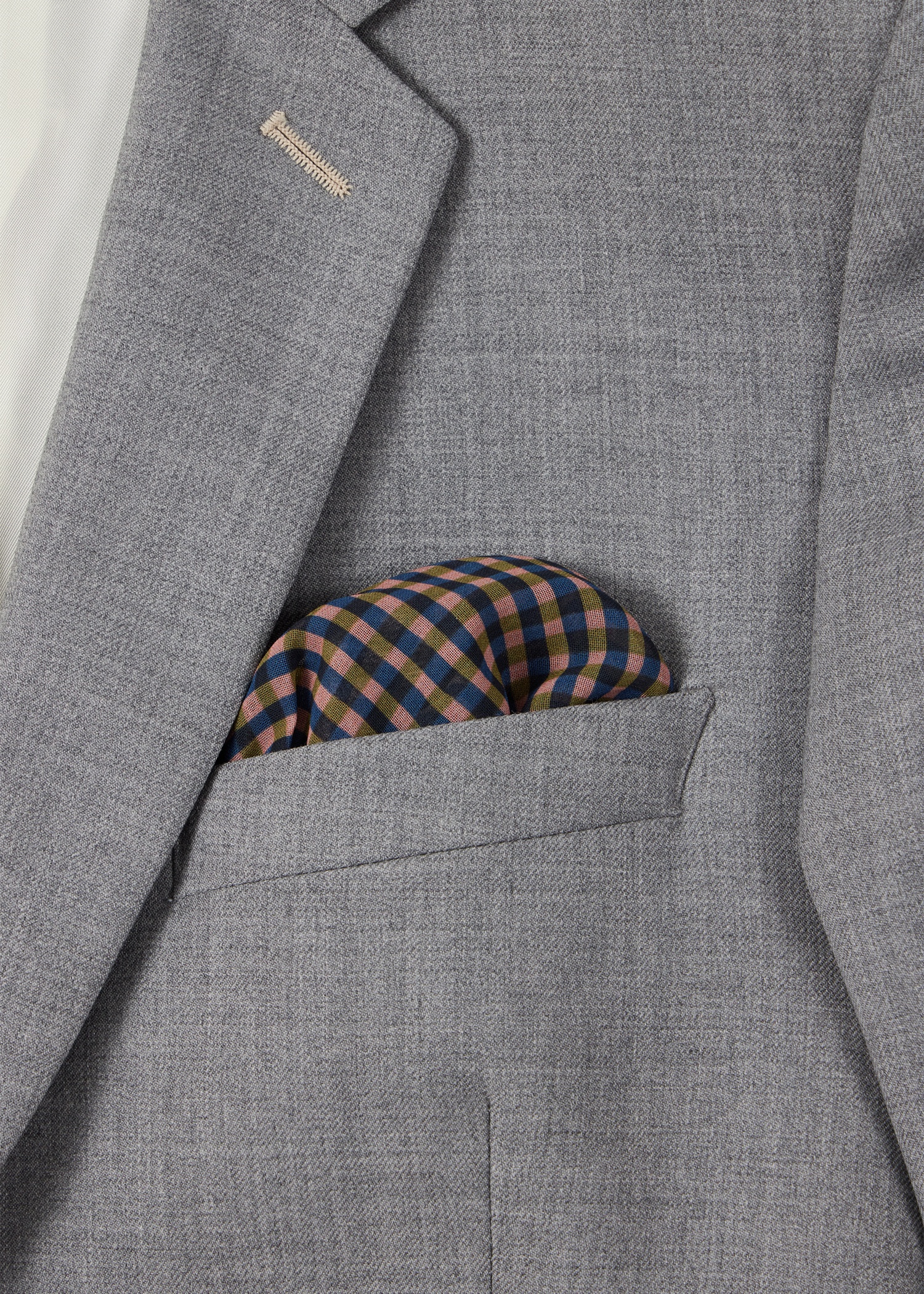 Pink Gingham Check Pocket Square - 4