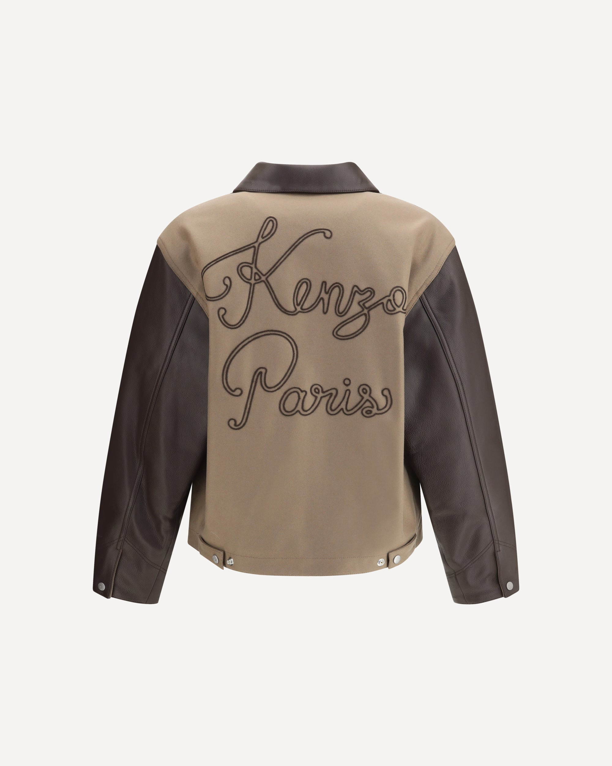 Wool and leather college Jacket - 2