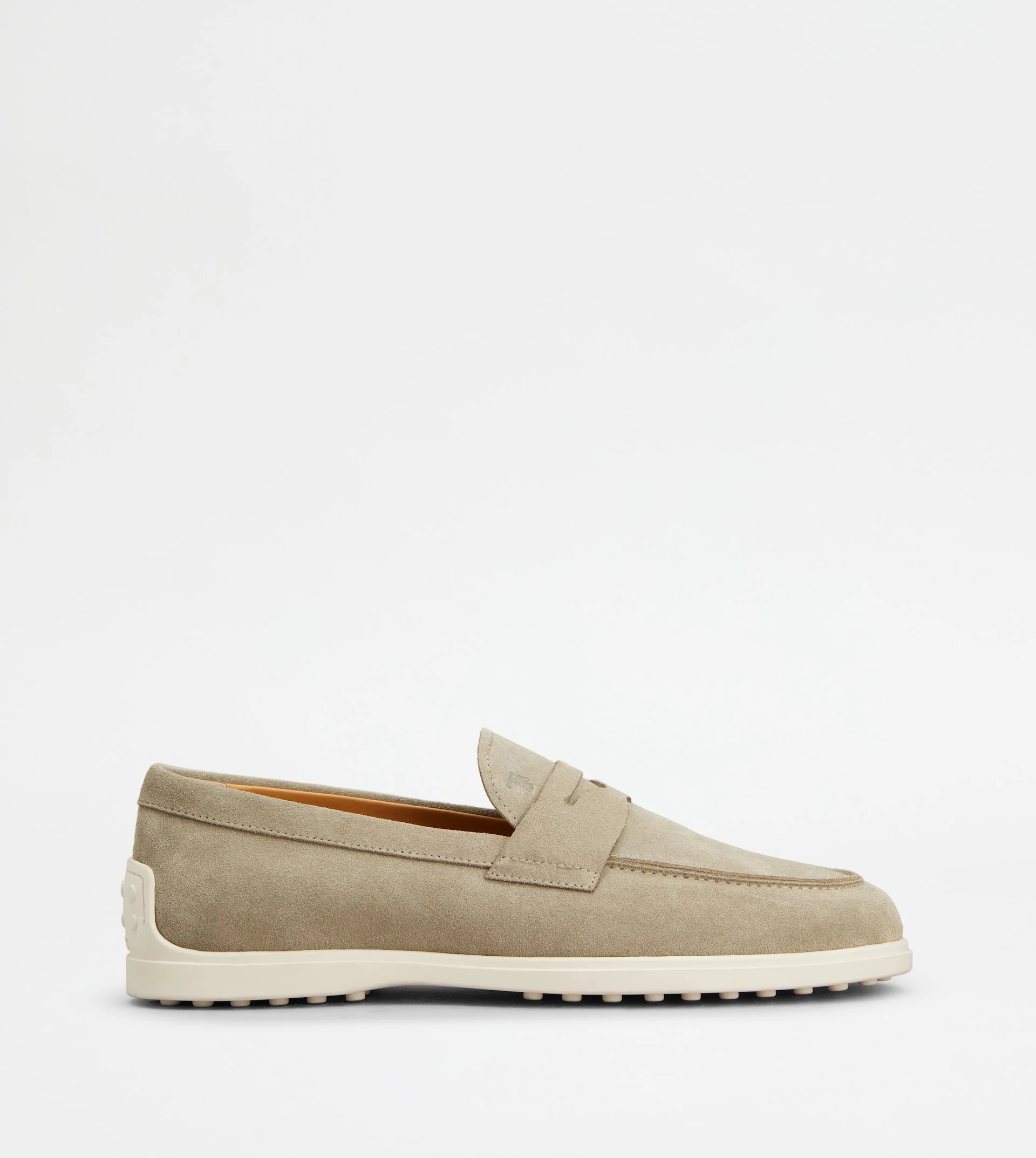 LOAFERS IN SUEDE - NATURAL - 1