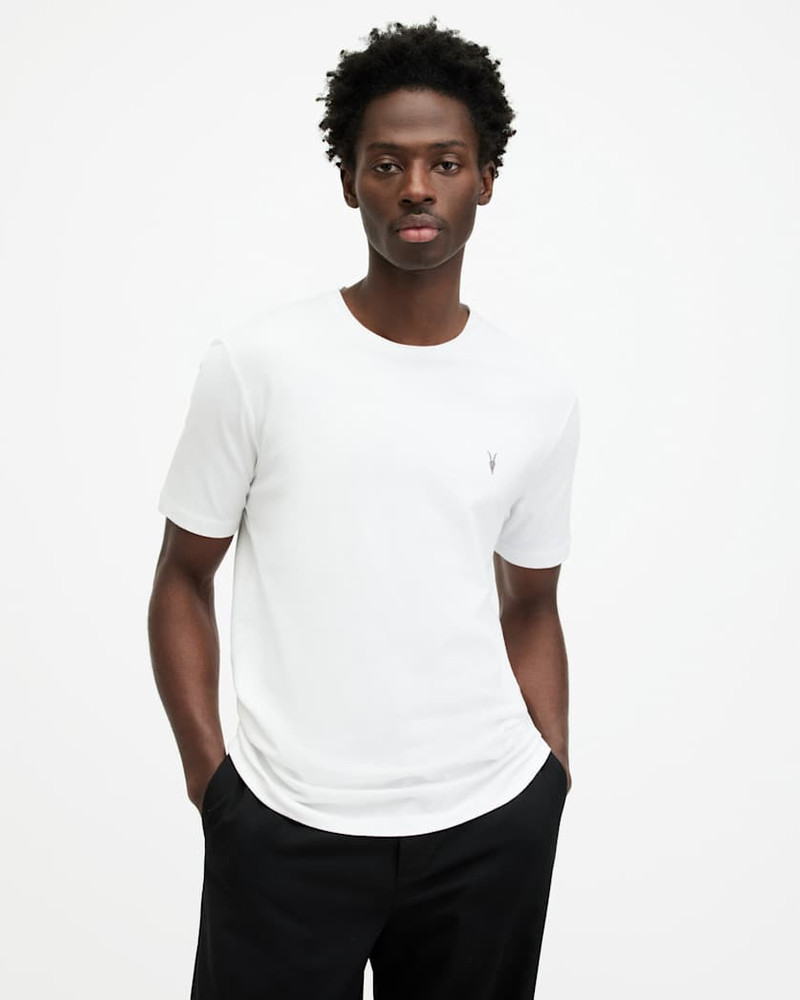 BRACE BRUSHED COTTON CREW NECK T-SHIRT - 1