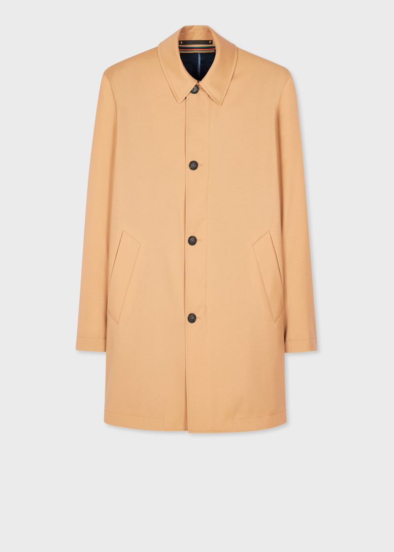 Tan 'Storm System' Wool Mac With Detachable Gilet 1