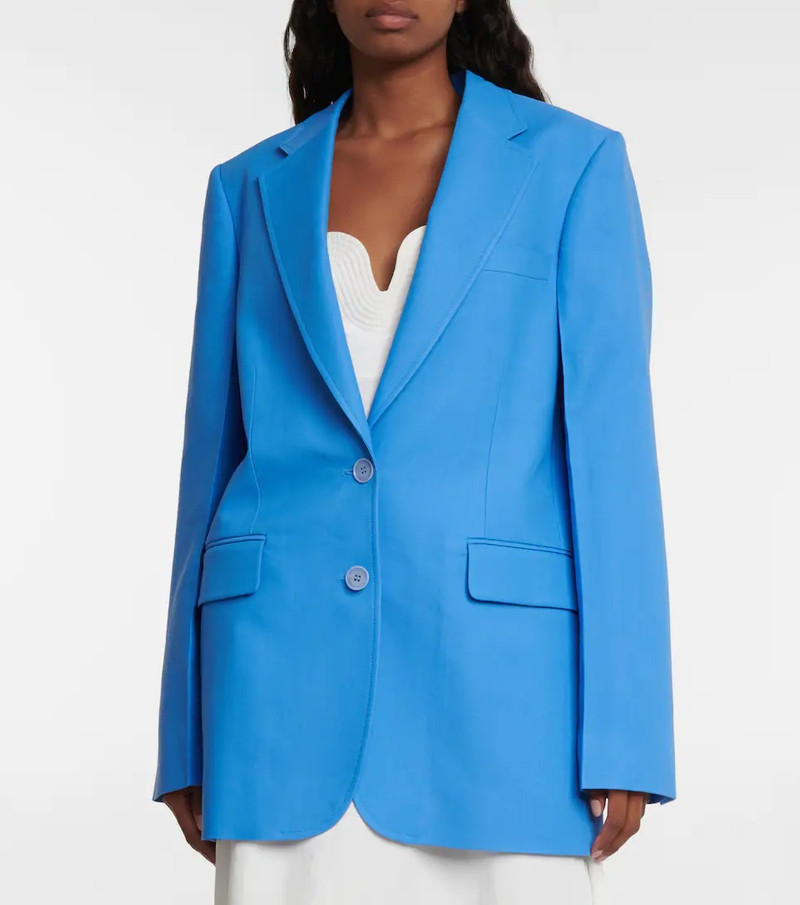 Single-breasted twill blazer 4