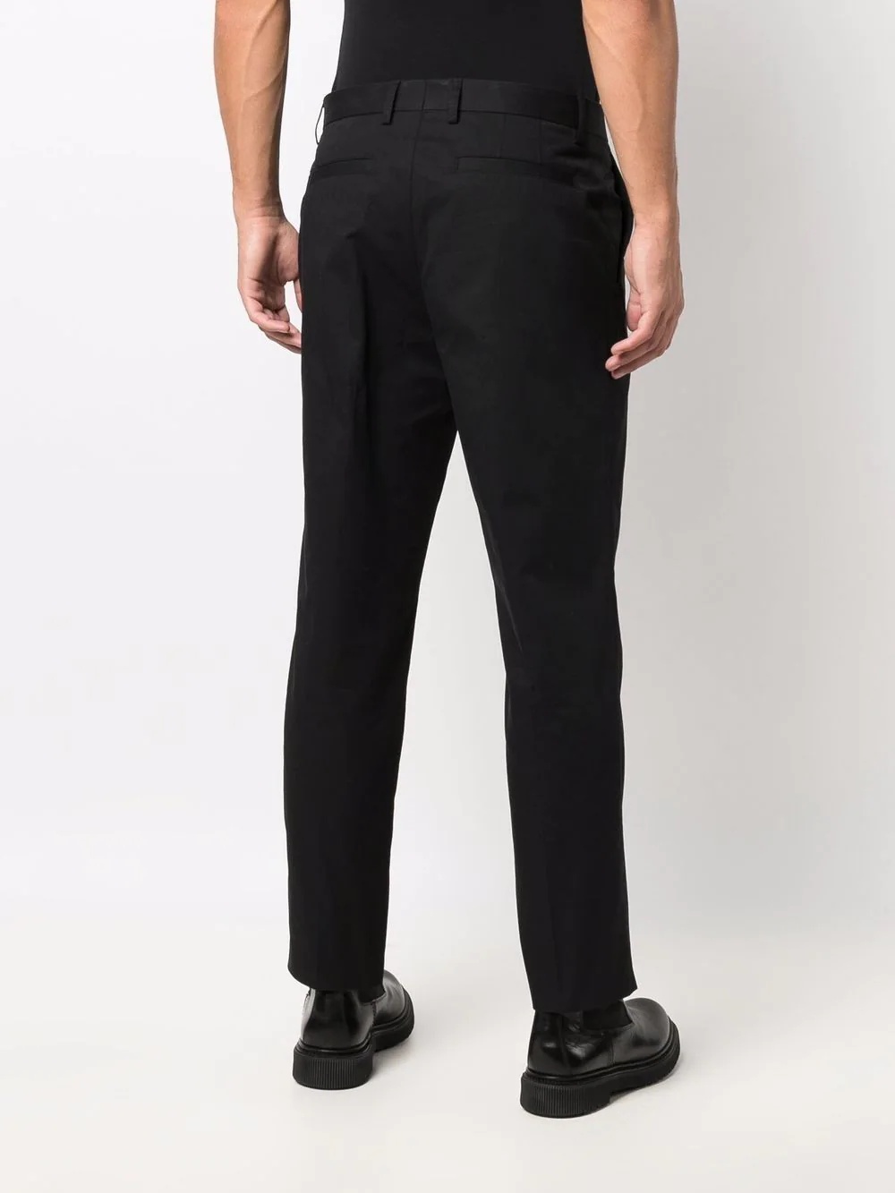 straight-leg cotton trousers - 4