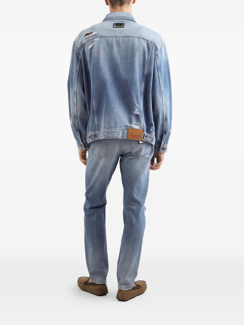ripped logo-plaque jeans 3