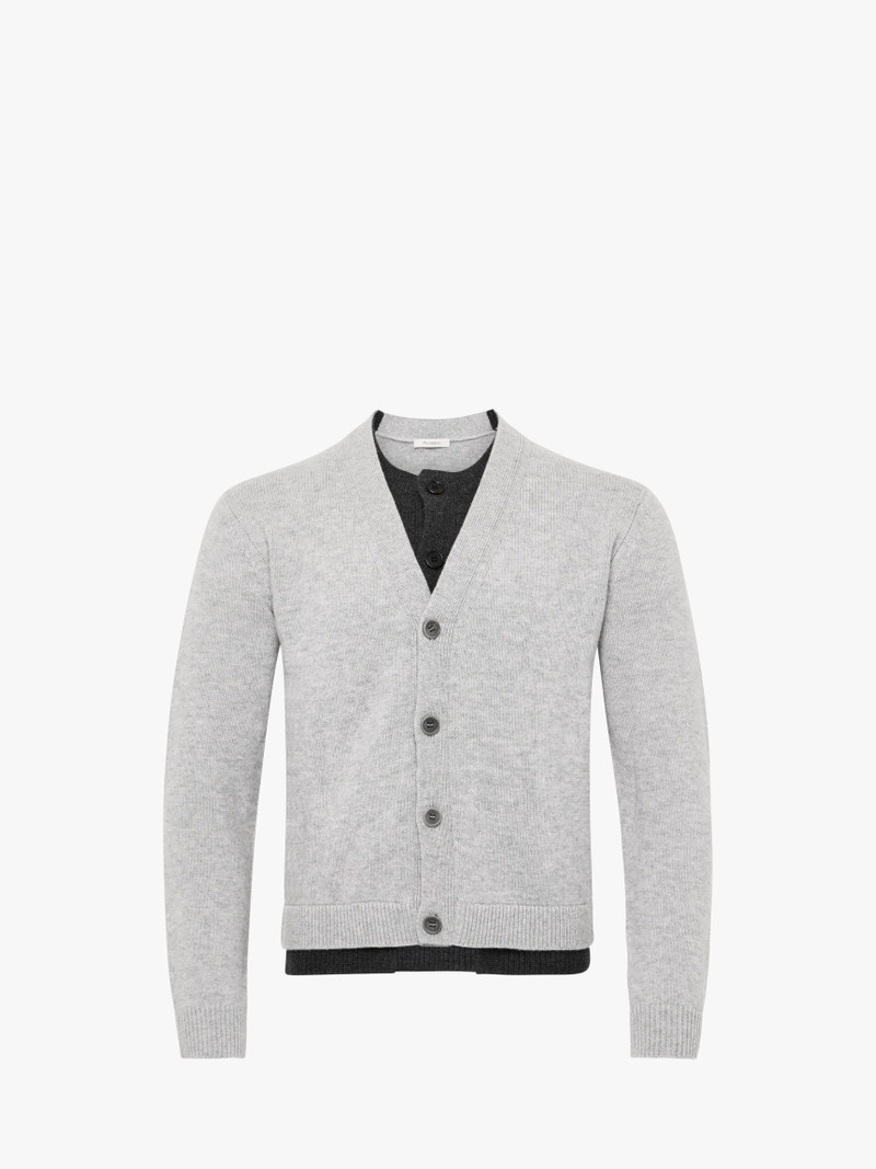 CONTRAST LAYERED CARDIGAN - 1