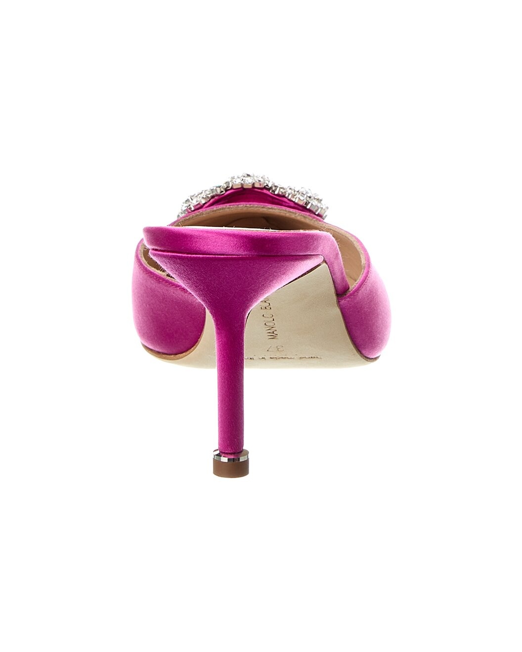Manolo Blahnik Hangisimu 70 Satin Mule - 3