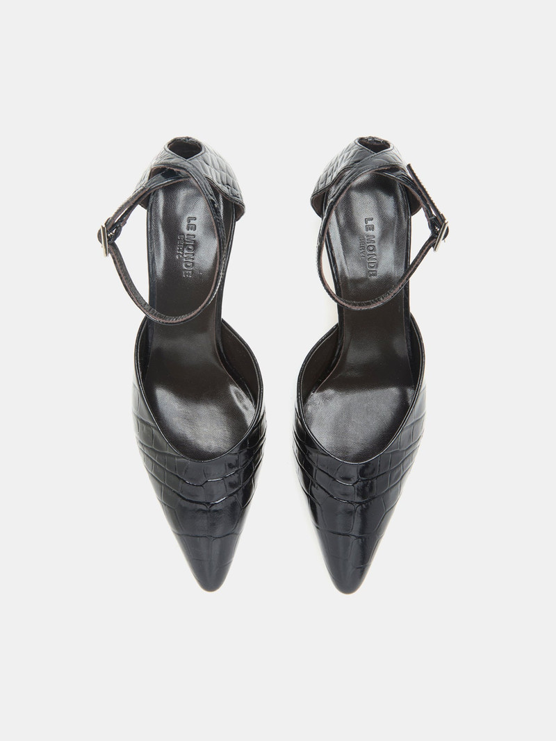 Victoria Kitten / Coco Black Leather Croc Effect 3