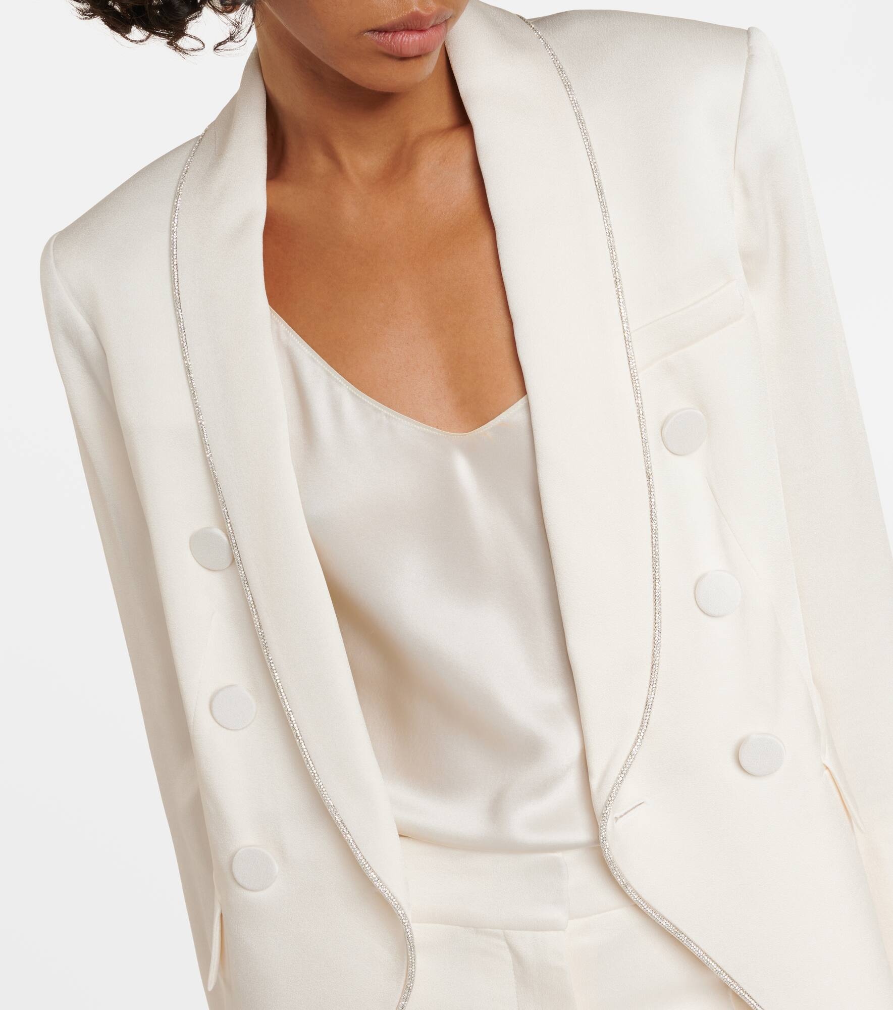 Jagger Dickey crêpe satin blazer - 4