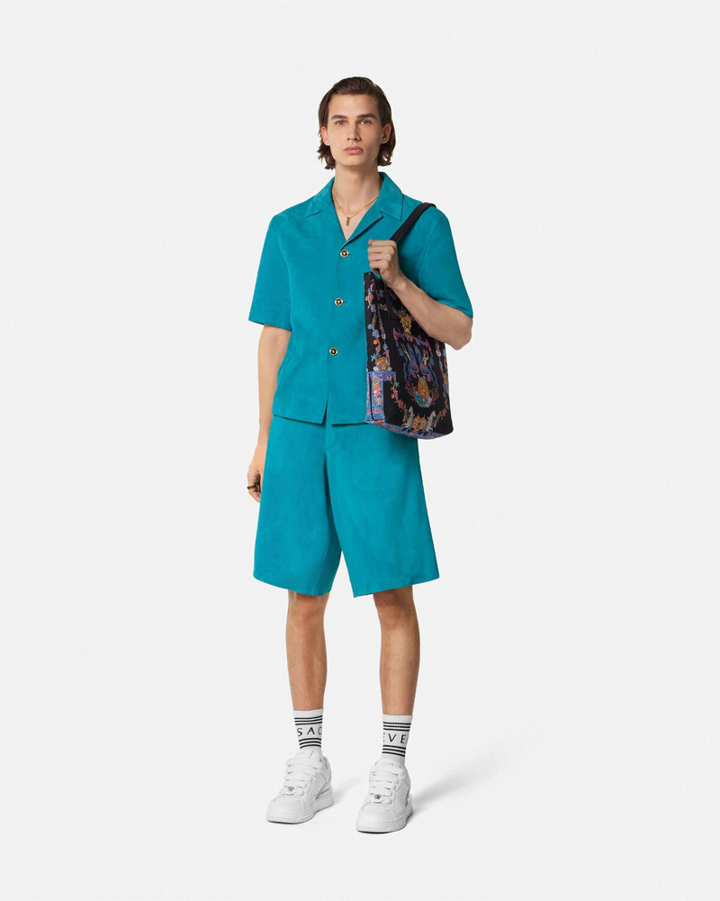 VERSACE Medusa Biggie Suede Shorts outlook