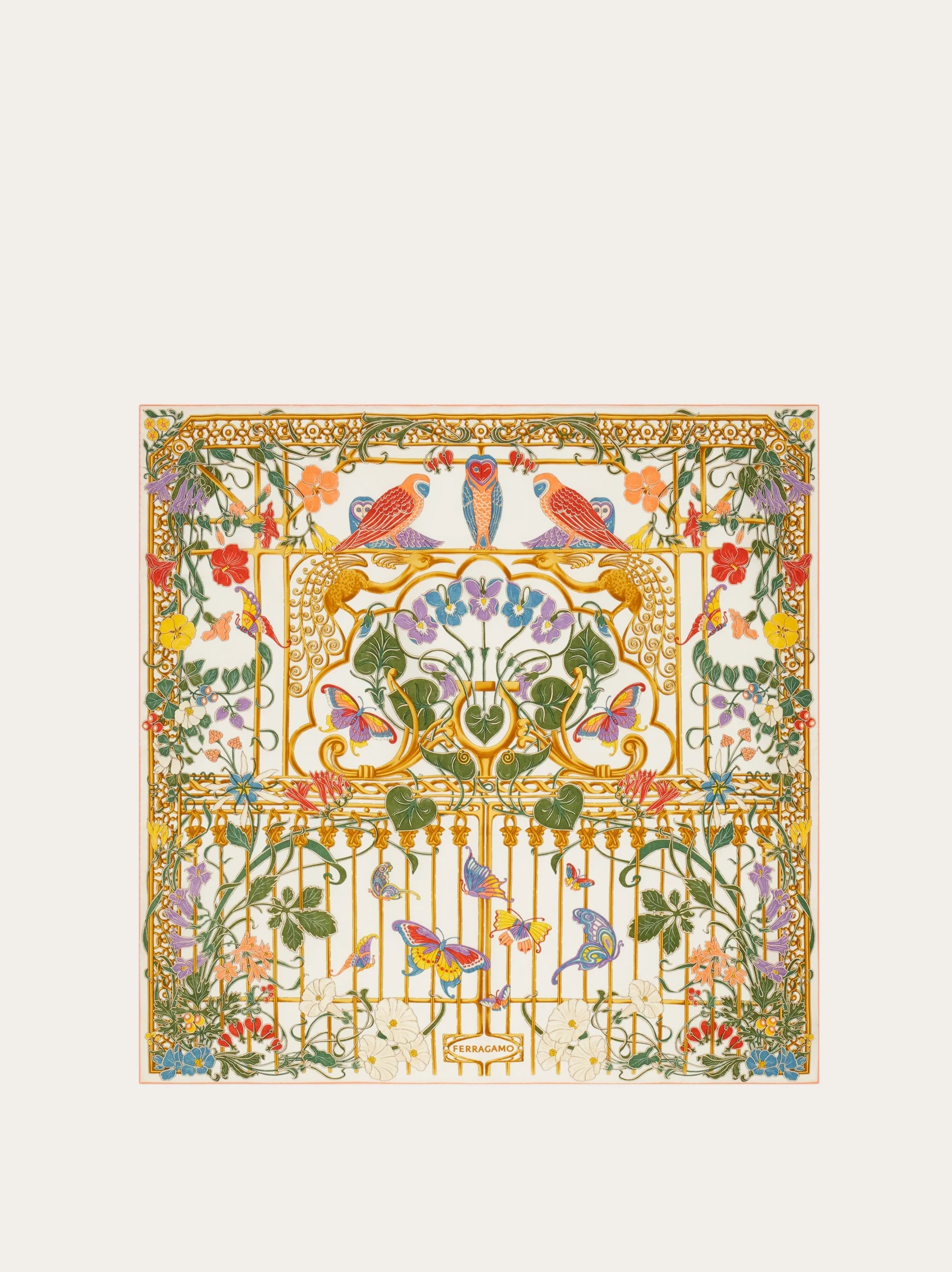 Liberty print silk scarf - 1